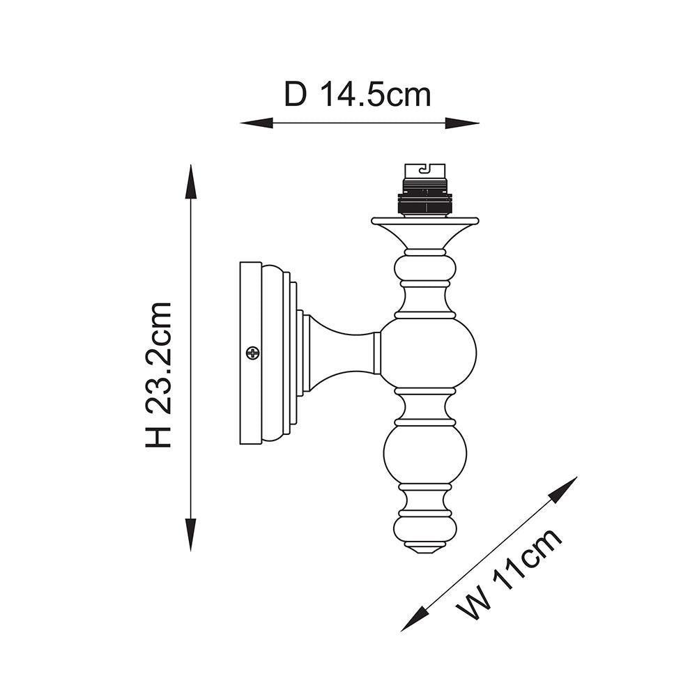 Bibury Wooden Wall Light & 16cm Shade