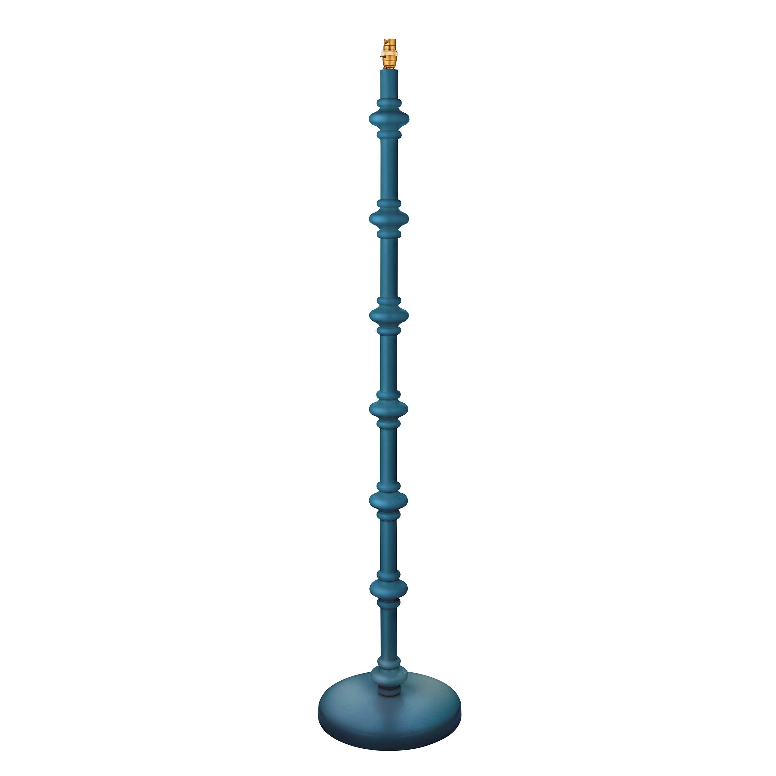 Carnaby Blue Wooden Floor Lamp Base