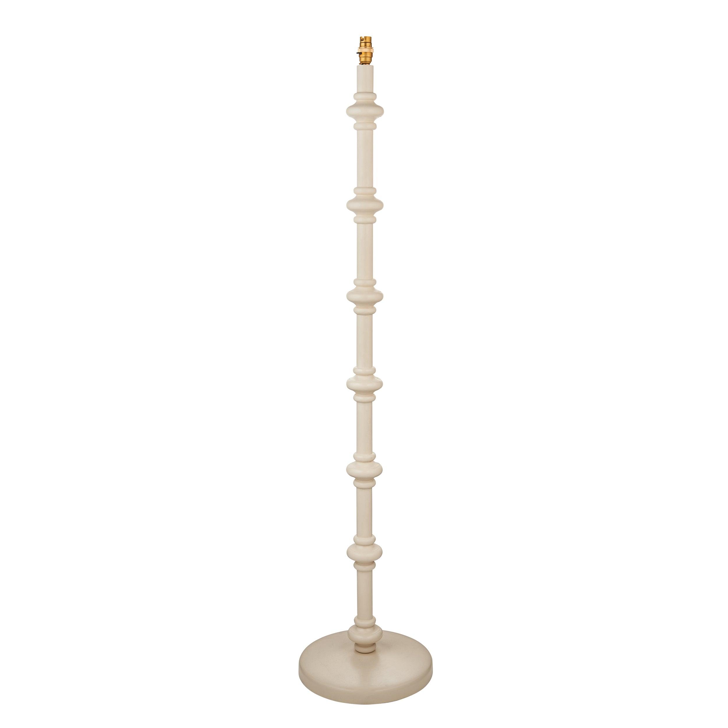 Carnaby White Wooden Floor Lamp Base