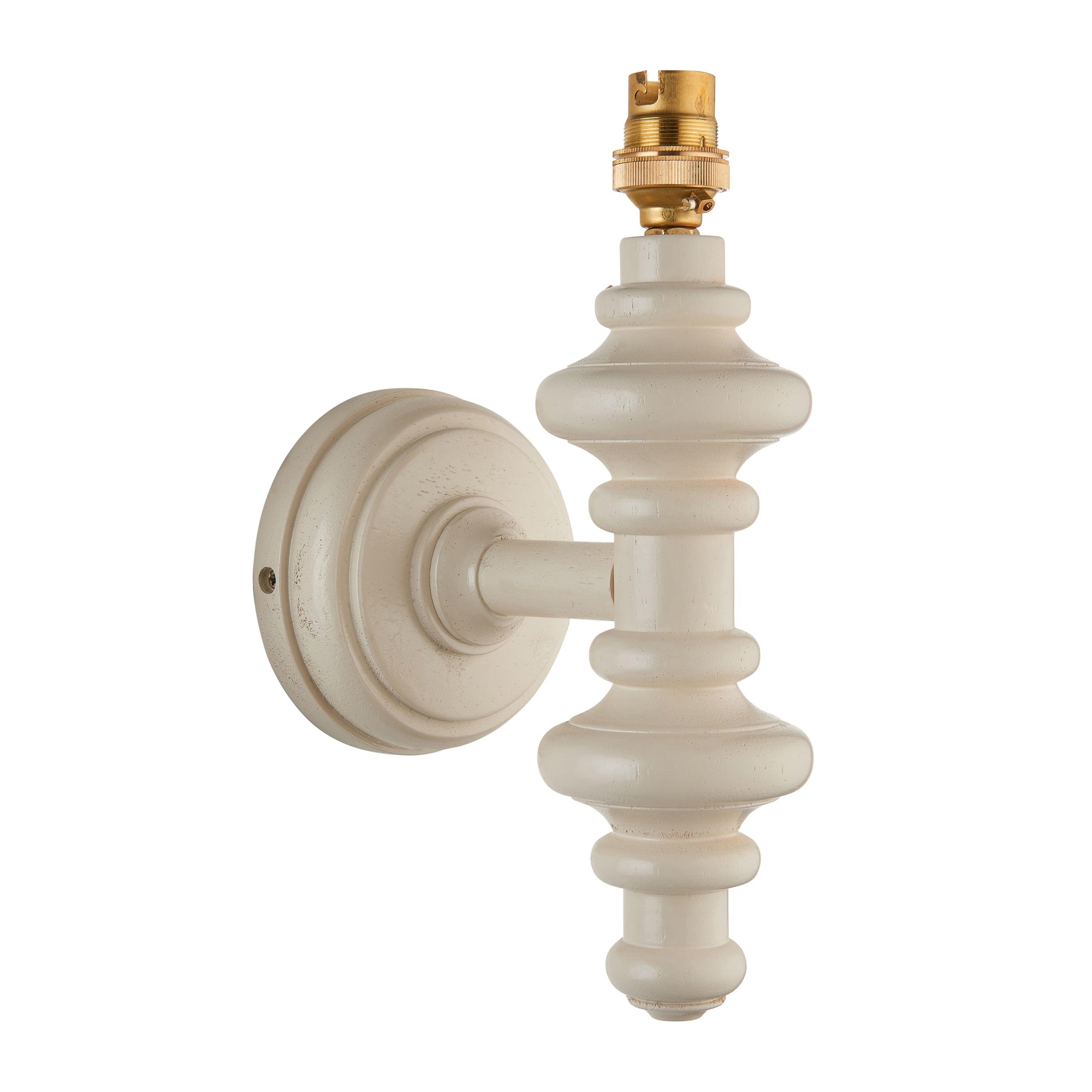 Carnaby White Wooden Wall Light Fitting