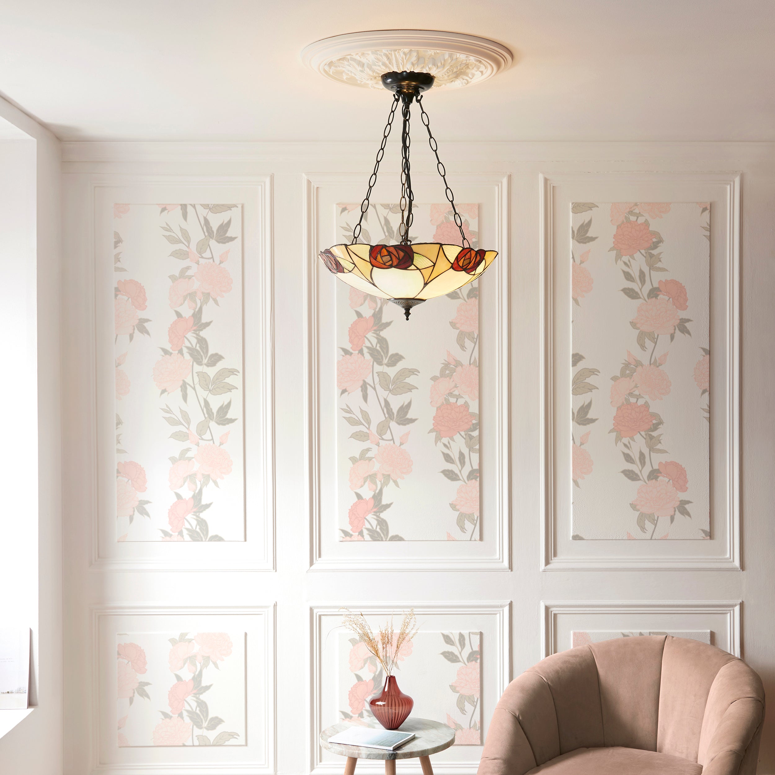 Interiors 1900 Ingram Large Inverted Tiffany Ceiling Light