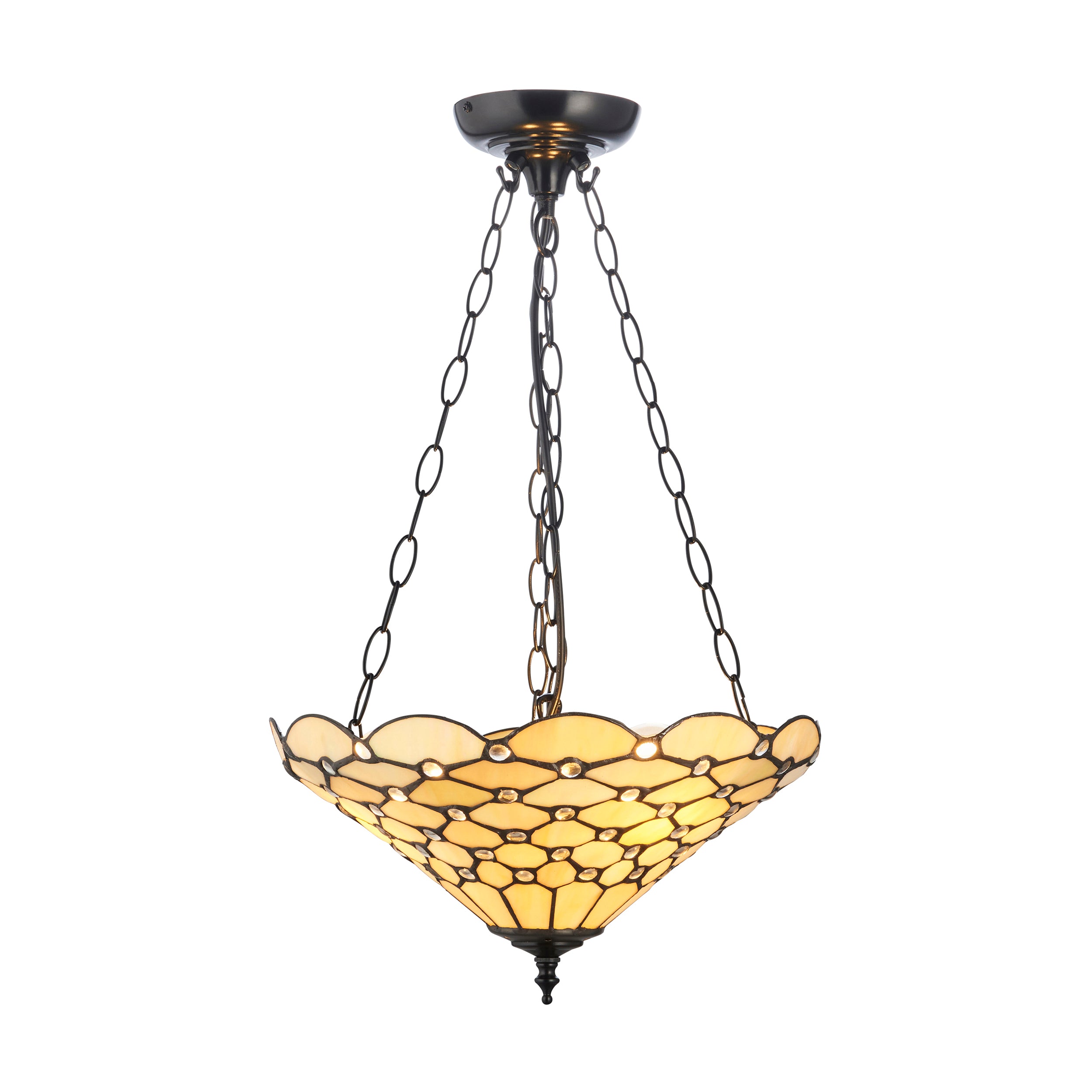 Interiors 1900 Pearl Inverted Tiffany Ceiling Light