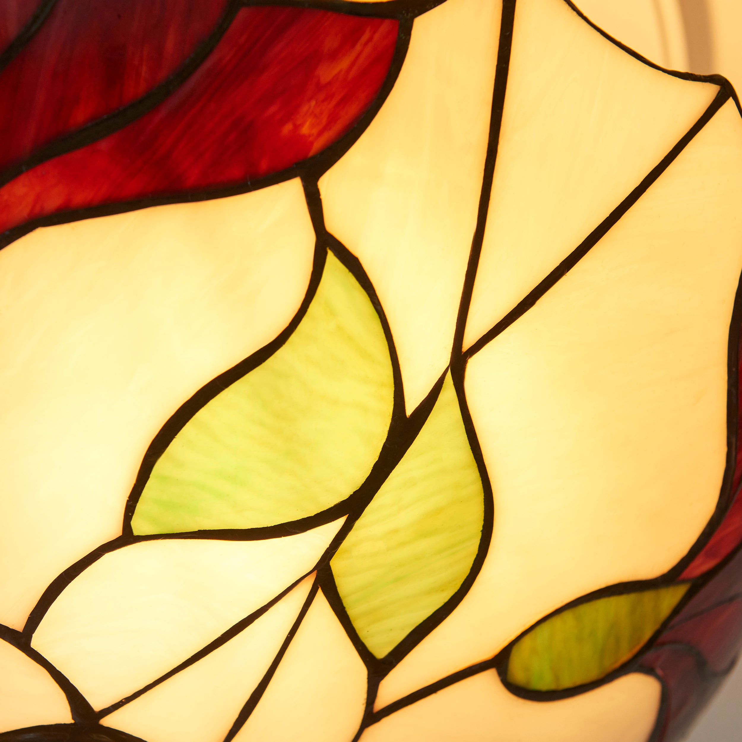 Interiors 1900 Large Botanica Semi Flush Tiffany Ceiling Light