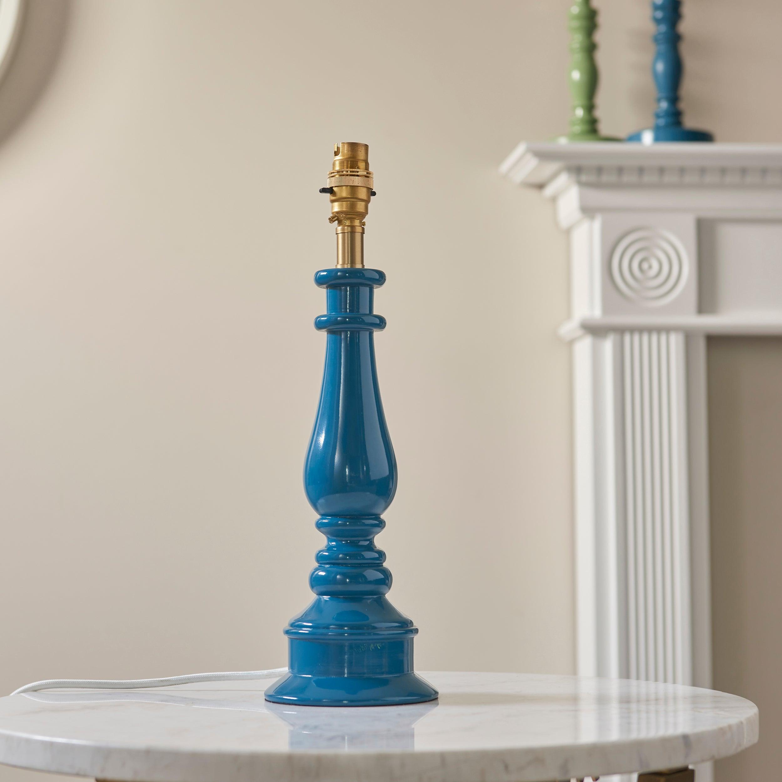 Myrtle Blue Table Lamp Base | Resin | Tiffany Lighting Direct