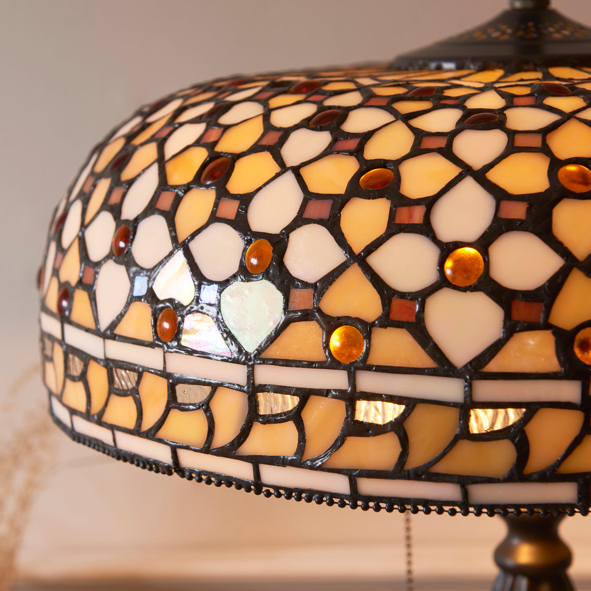 Interiors 1900 Mille Feux Large 2 Light Tiffany Table Lamp — product detail