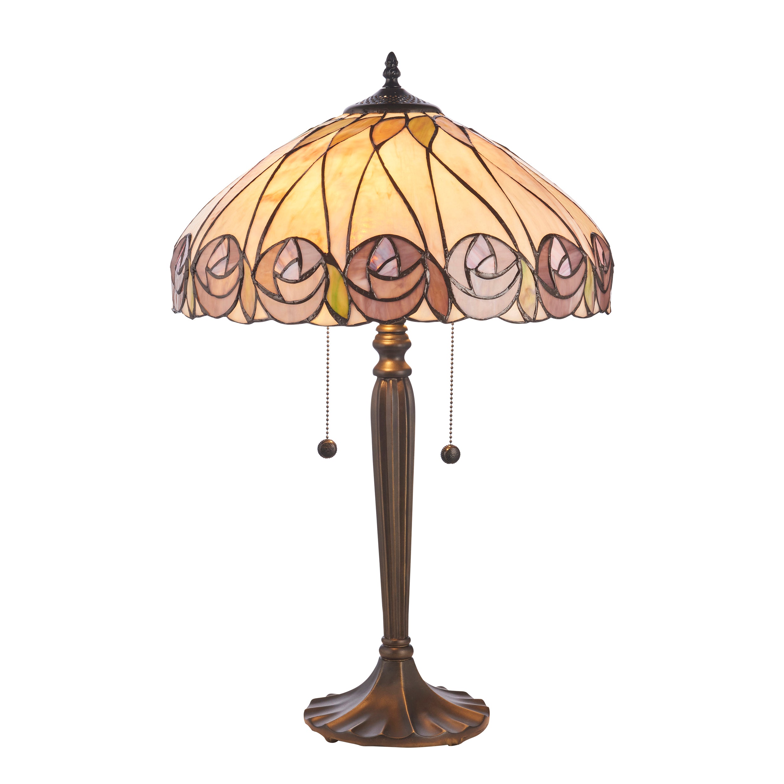 Interiors 1900 Hutchinson Large 2 Light Tiffany Table Lamp