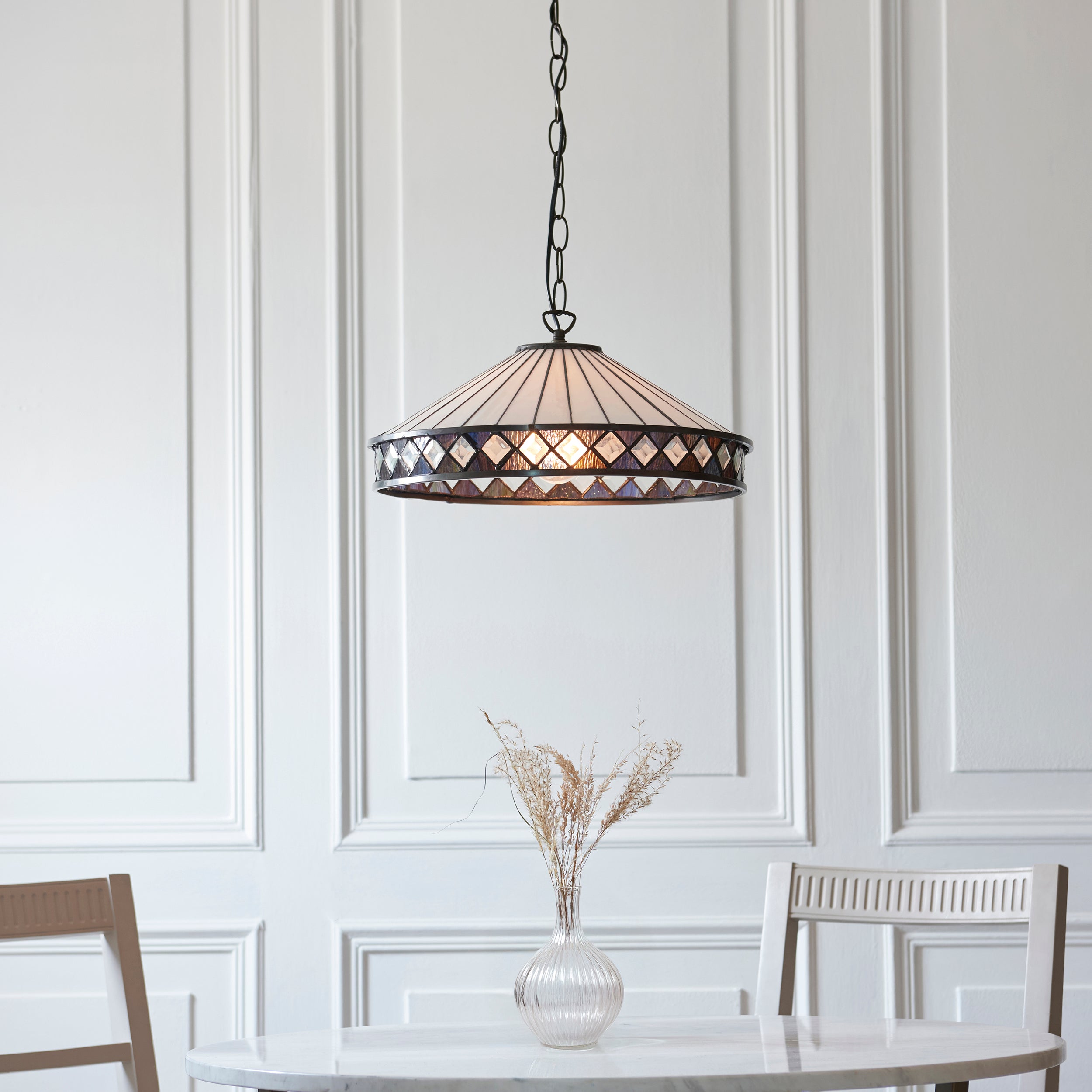 Fargo Medium Tiffany Ceiling Light 1 Bulb Fitting