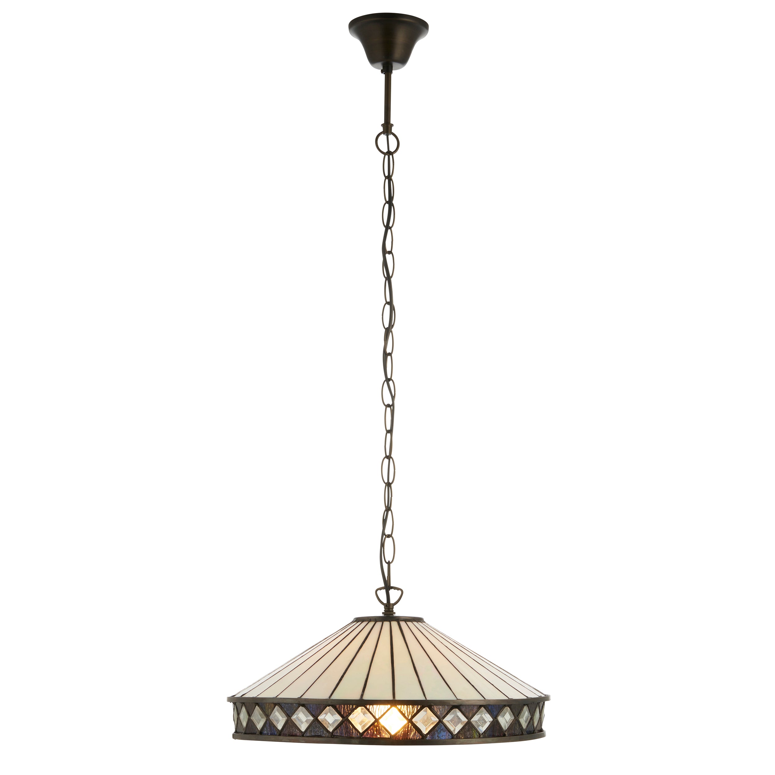 Fargo Medium Tiffany Ceiling Light 1 Bulb Fitting