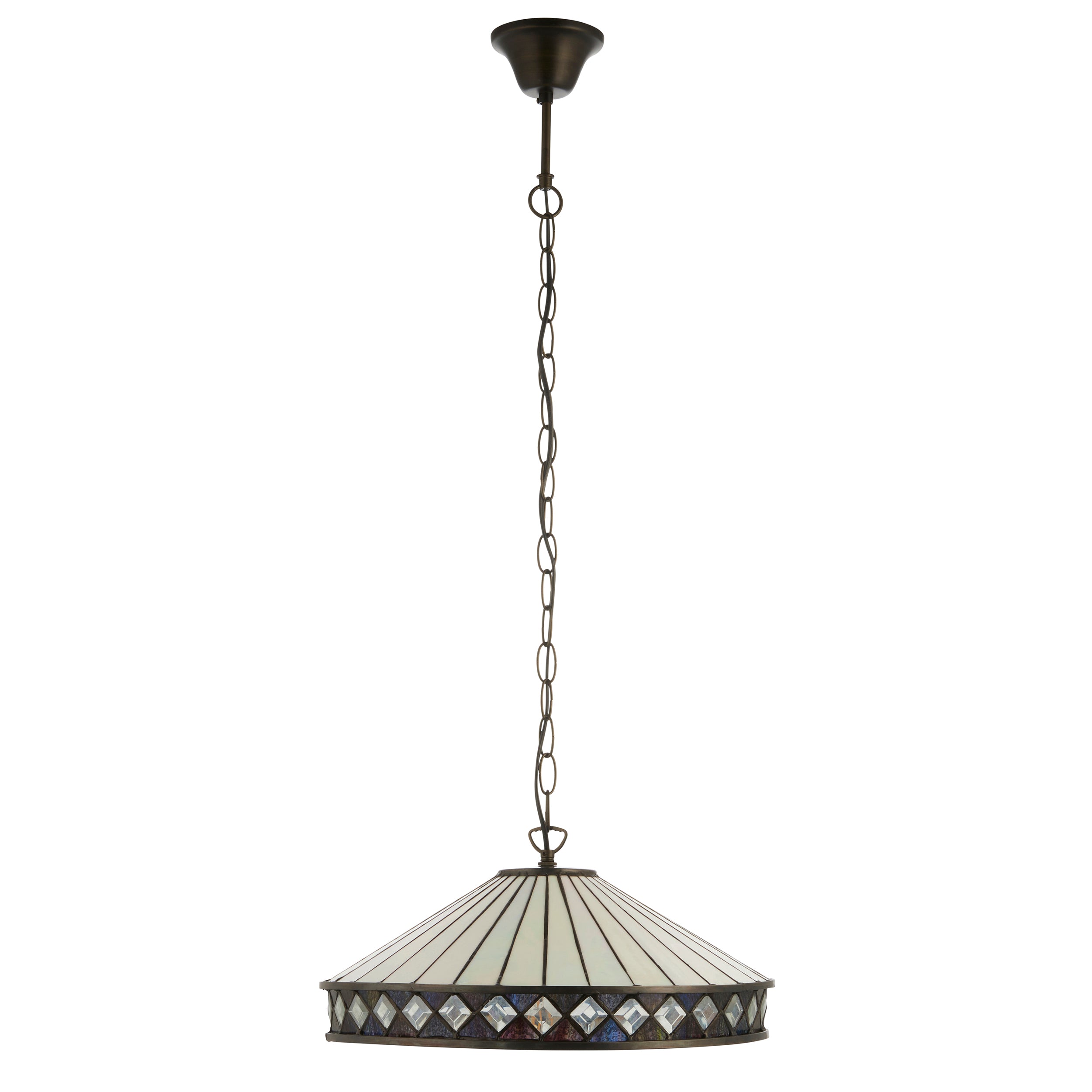 Fargo Medium Tiffany Ceiling Light 1 Bulb Fitting
