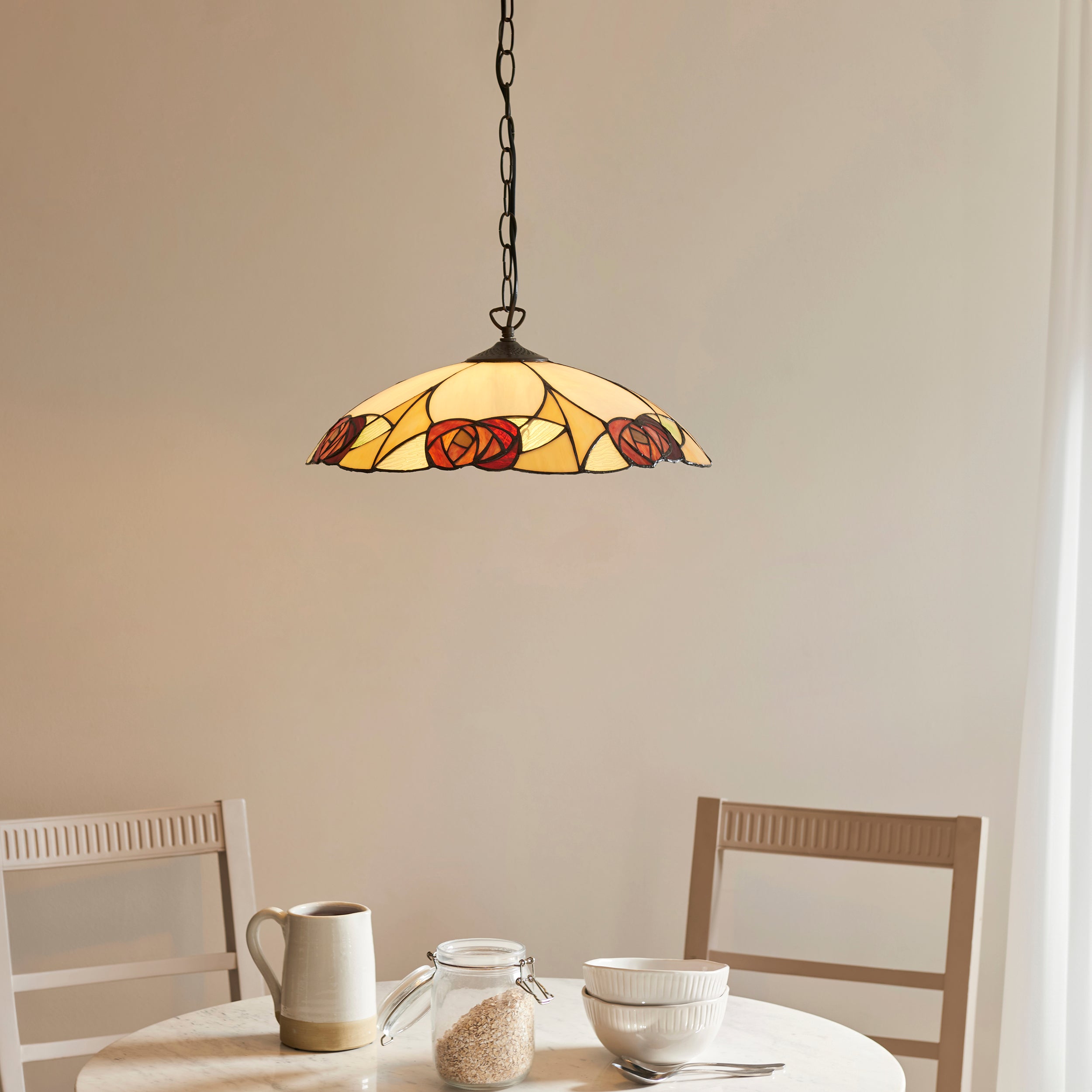 Interiors 1900 Ingram Large Tiffany Pendant Ceiling Light
