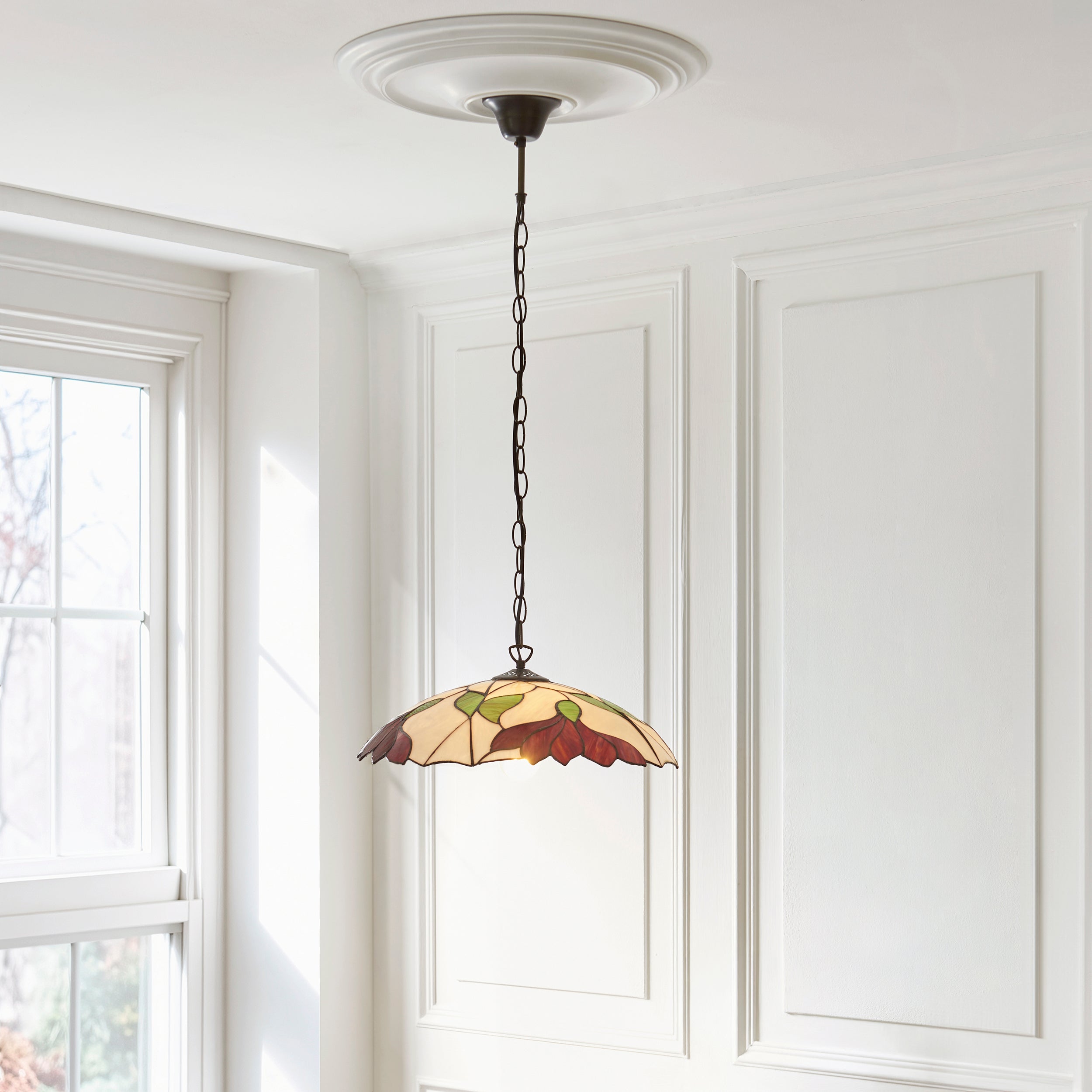 Interiors 1900 Botanica Large Tiffany Pendant Ceiling Light