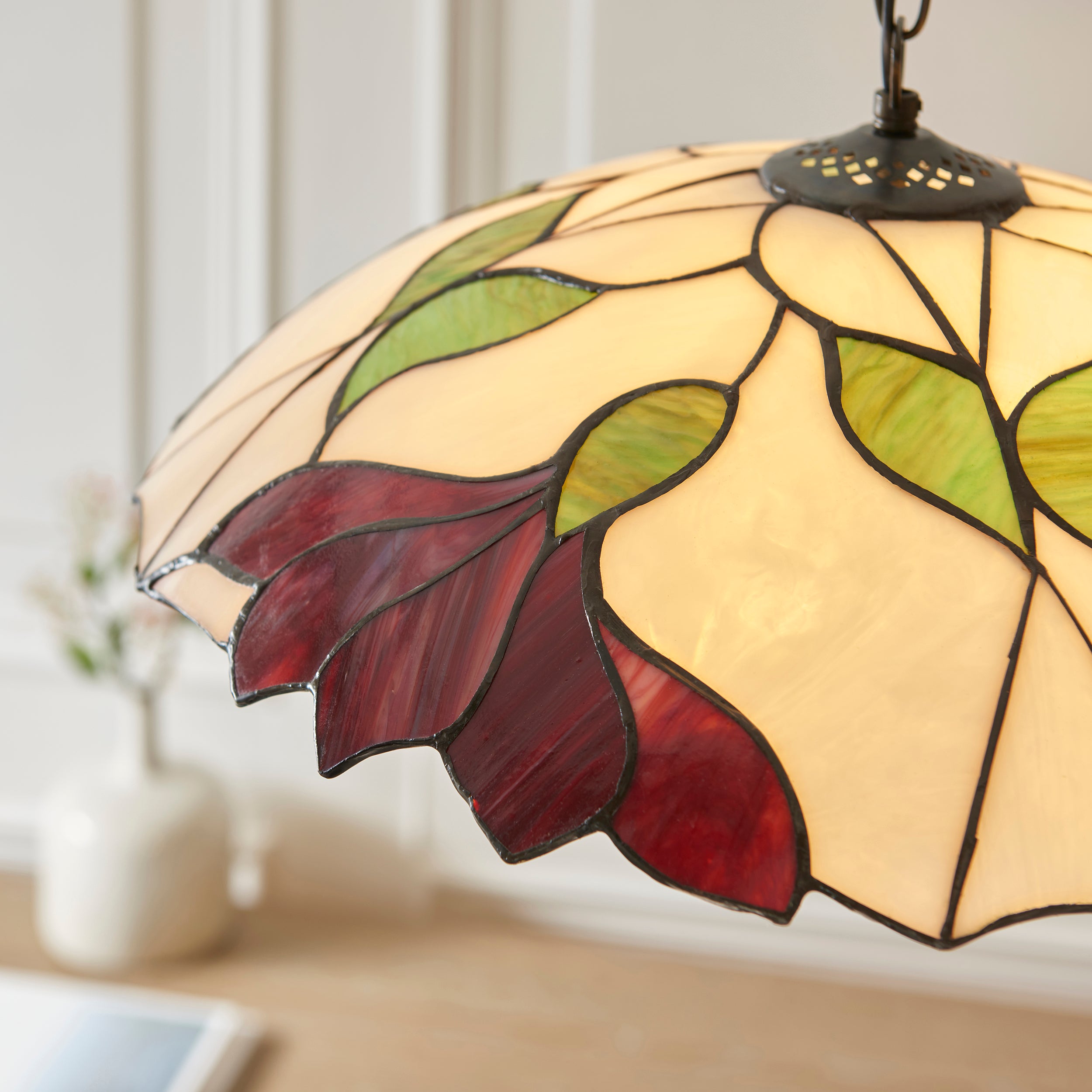 Interiors 1900 Botanica Large Tiffany Pendant Ceiling Light