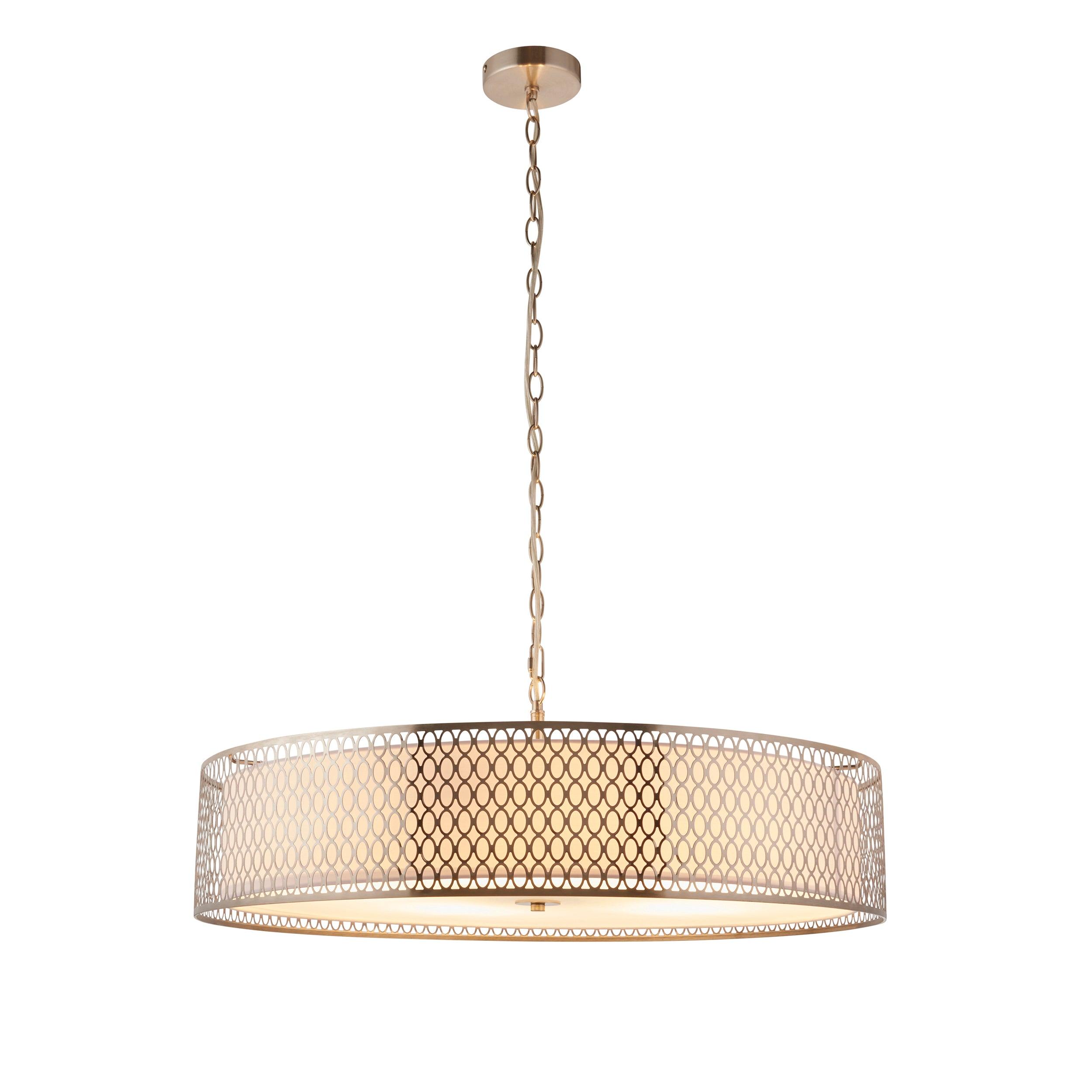 Endon Cordero 5 Light Nickel Grand Ceiling Pendant