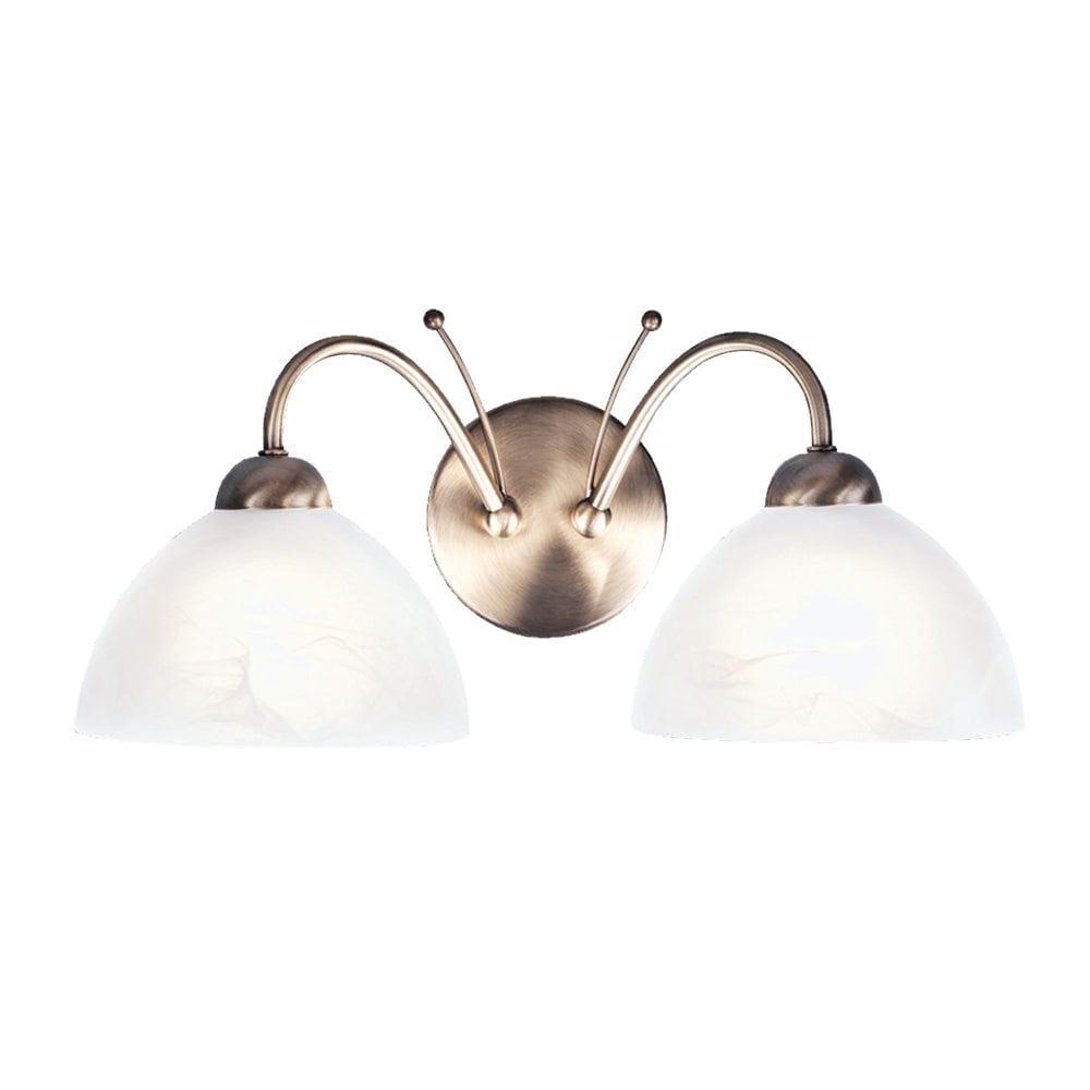 Milanese Twin Brass/Alabaster Glass Living Room Wall Light-warehouse-180926