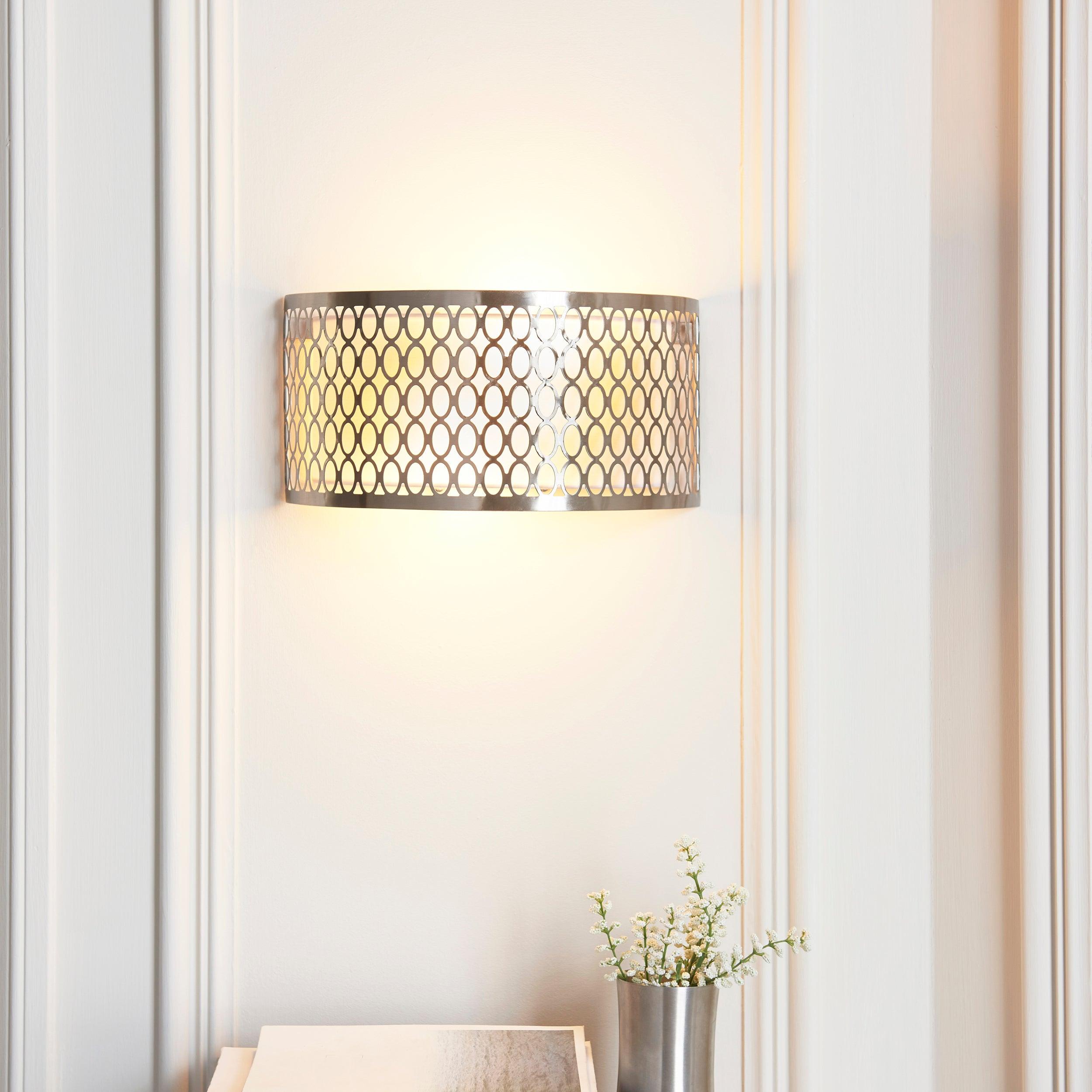 Endon Cordero Nickel Wall Light