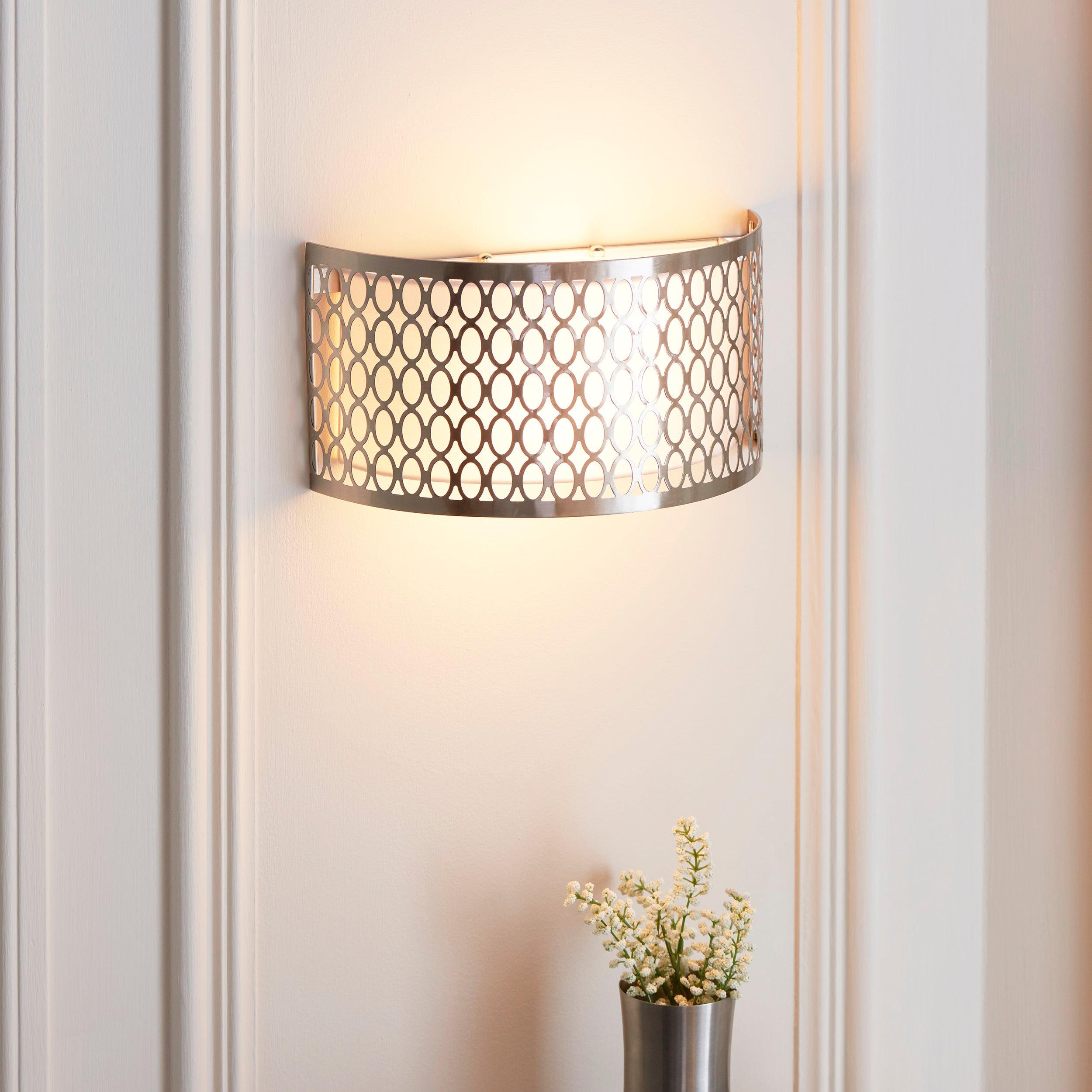 Endon Cordero Nickel Wall Light-warehouse-40
