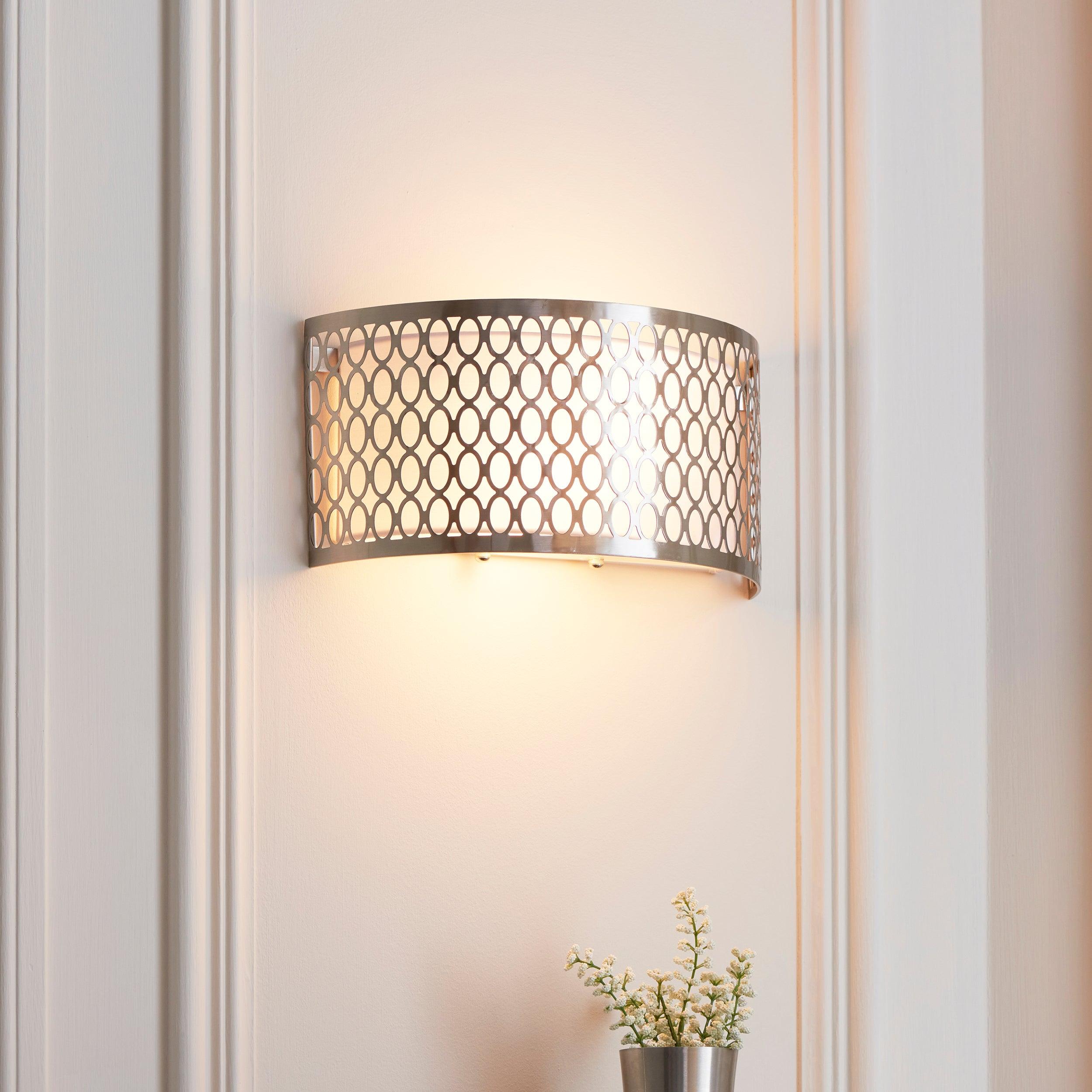 Endon Cordero Nickel Wall Light-warehouse-40