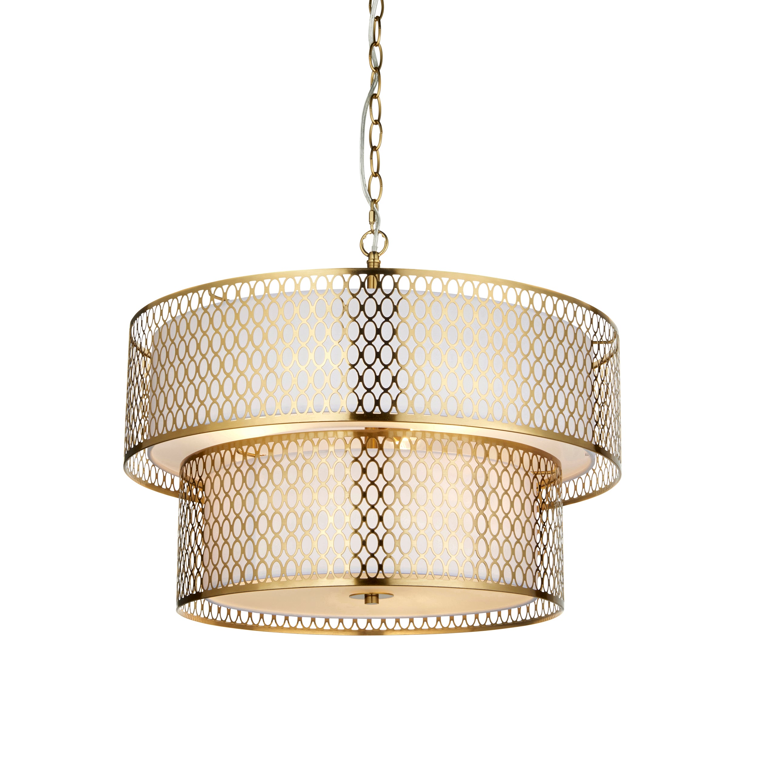 Cordero 6 Light Gold Tiered Pendant 113420 by Endon Lighting