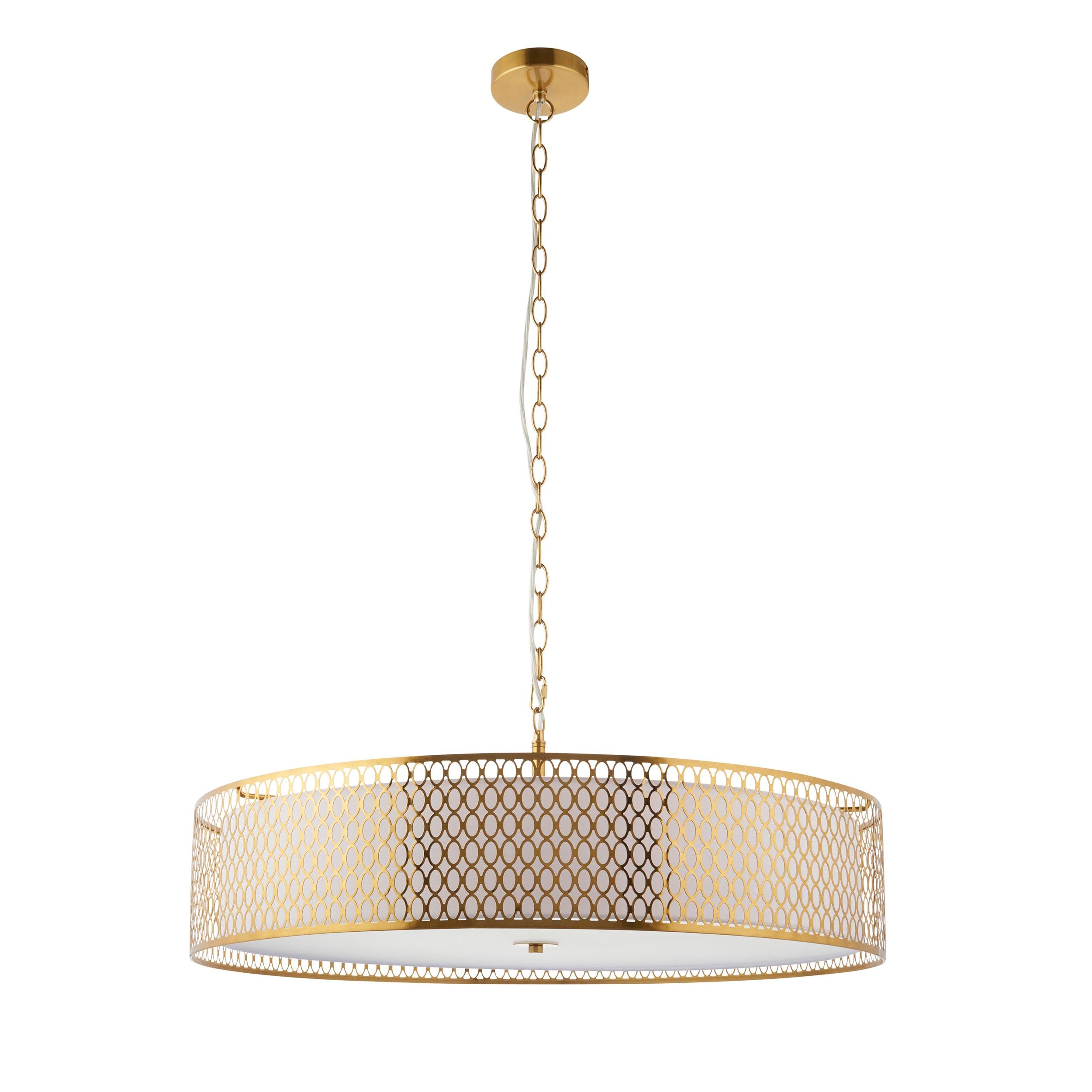 Endon Cordero 5 Light Gold Grand Ceiling Pendant