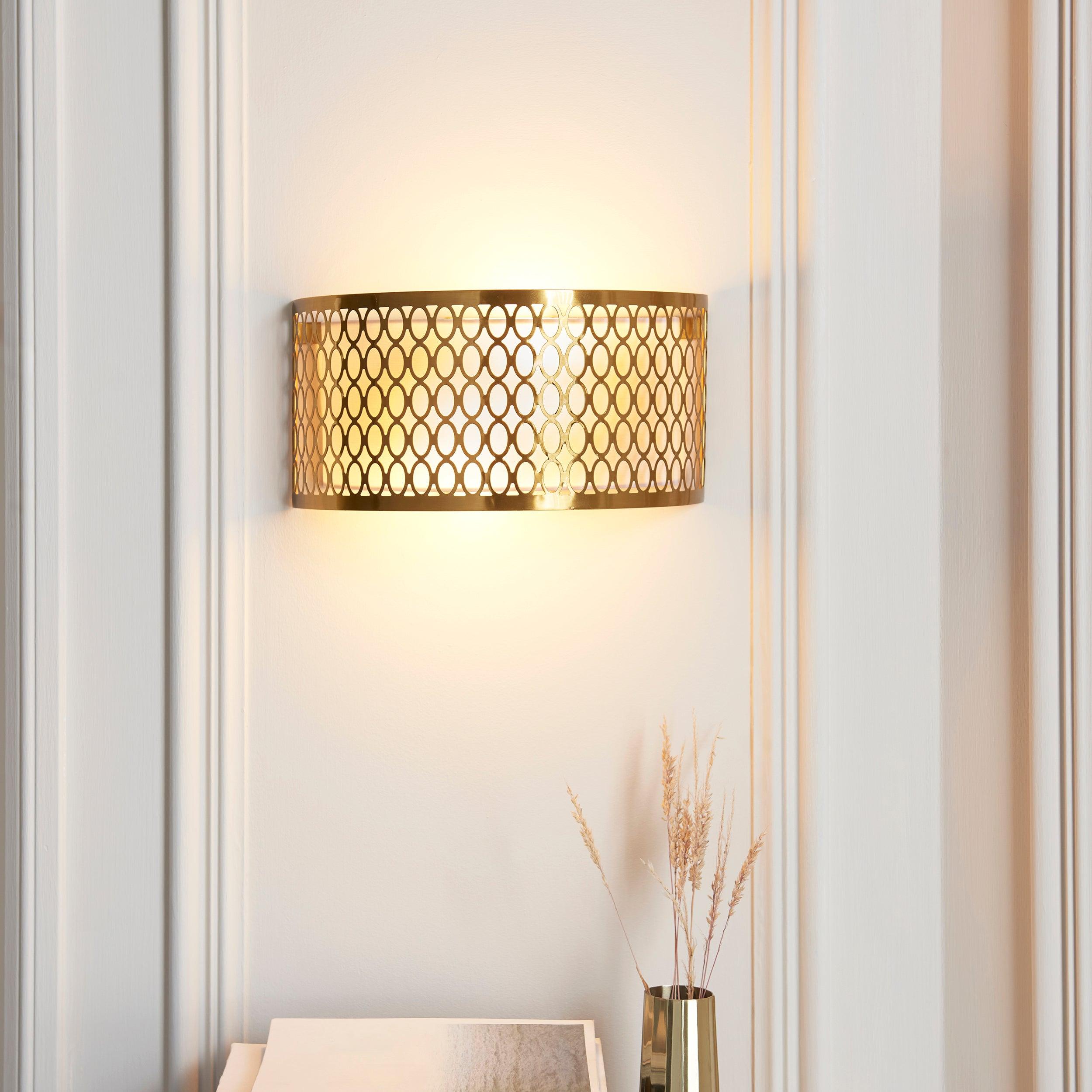 Endon Cordero Gold Wall Light