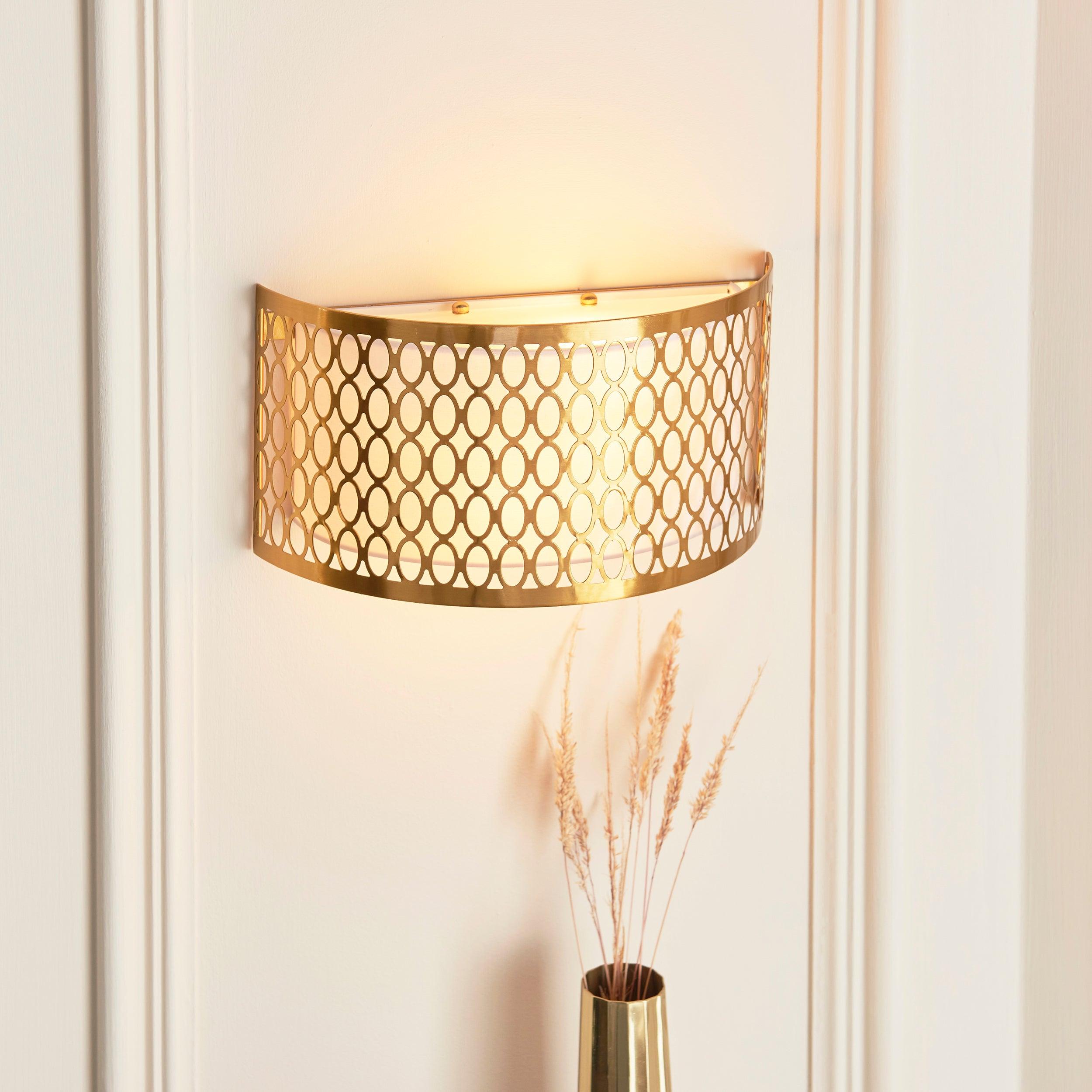 Endon Cordero Gold Wall Light-OPEN-BOX-020426