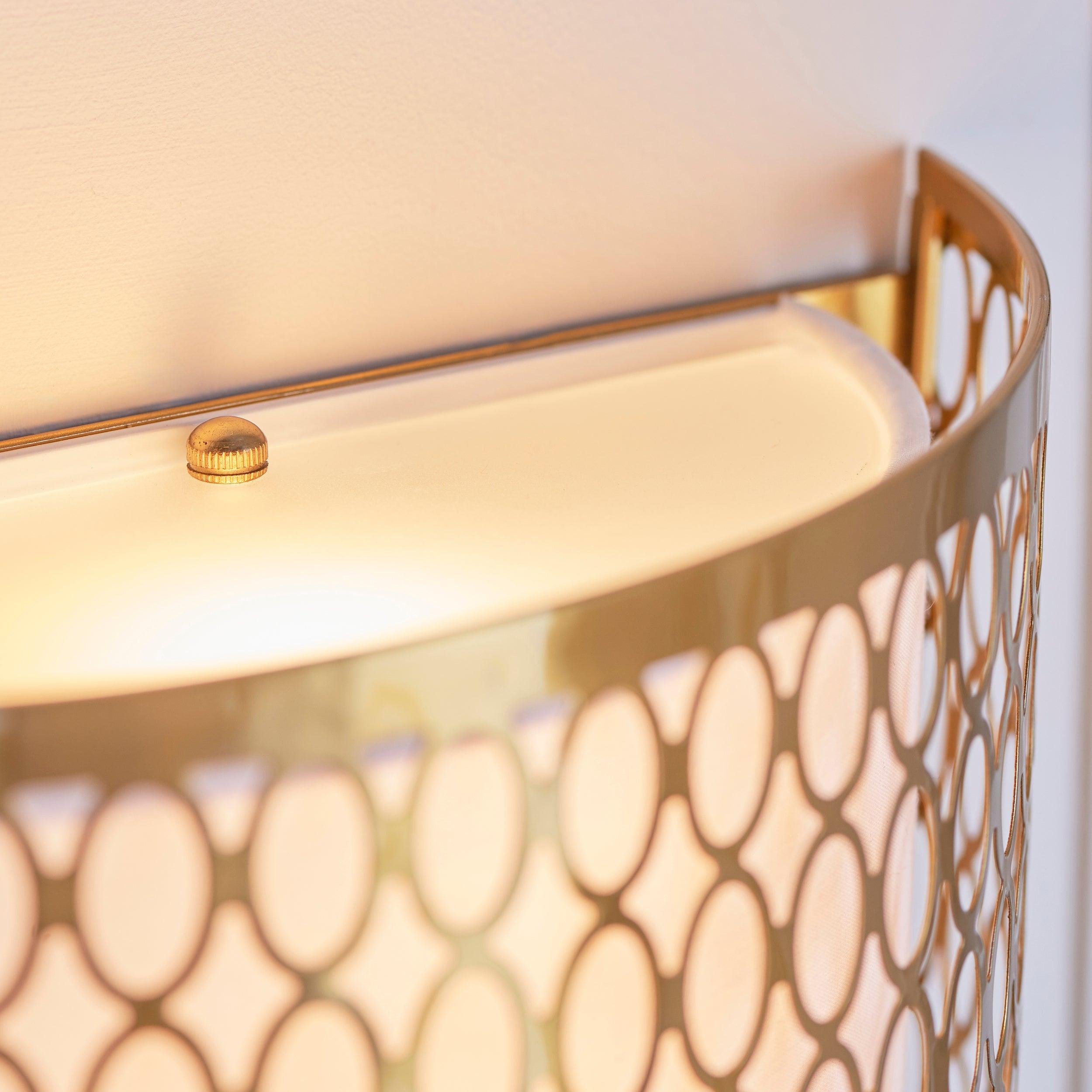 Endon Cordero Gold Wall Light