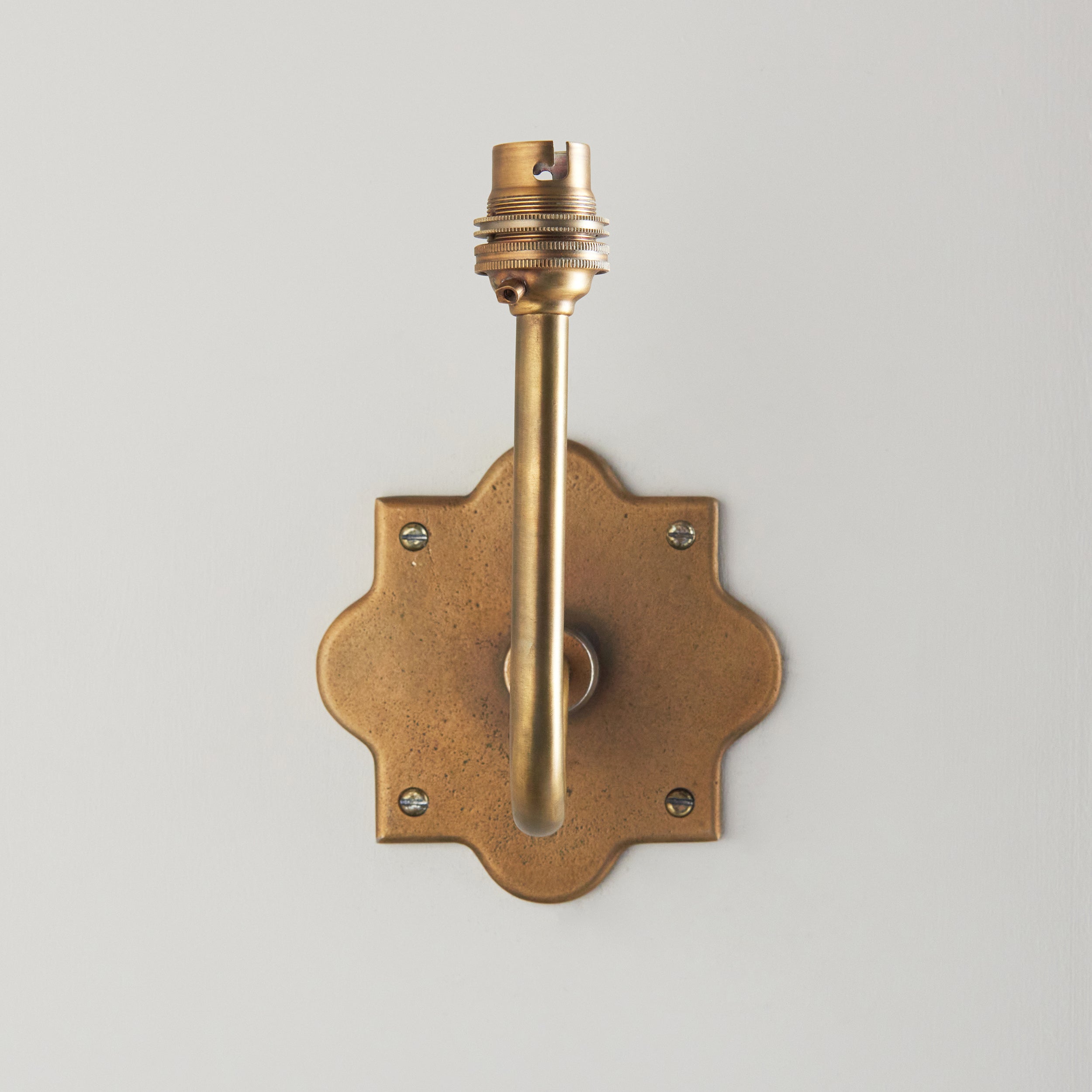 Anvil Swan Antique Brass Wall Light Fitting