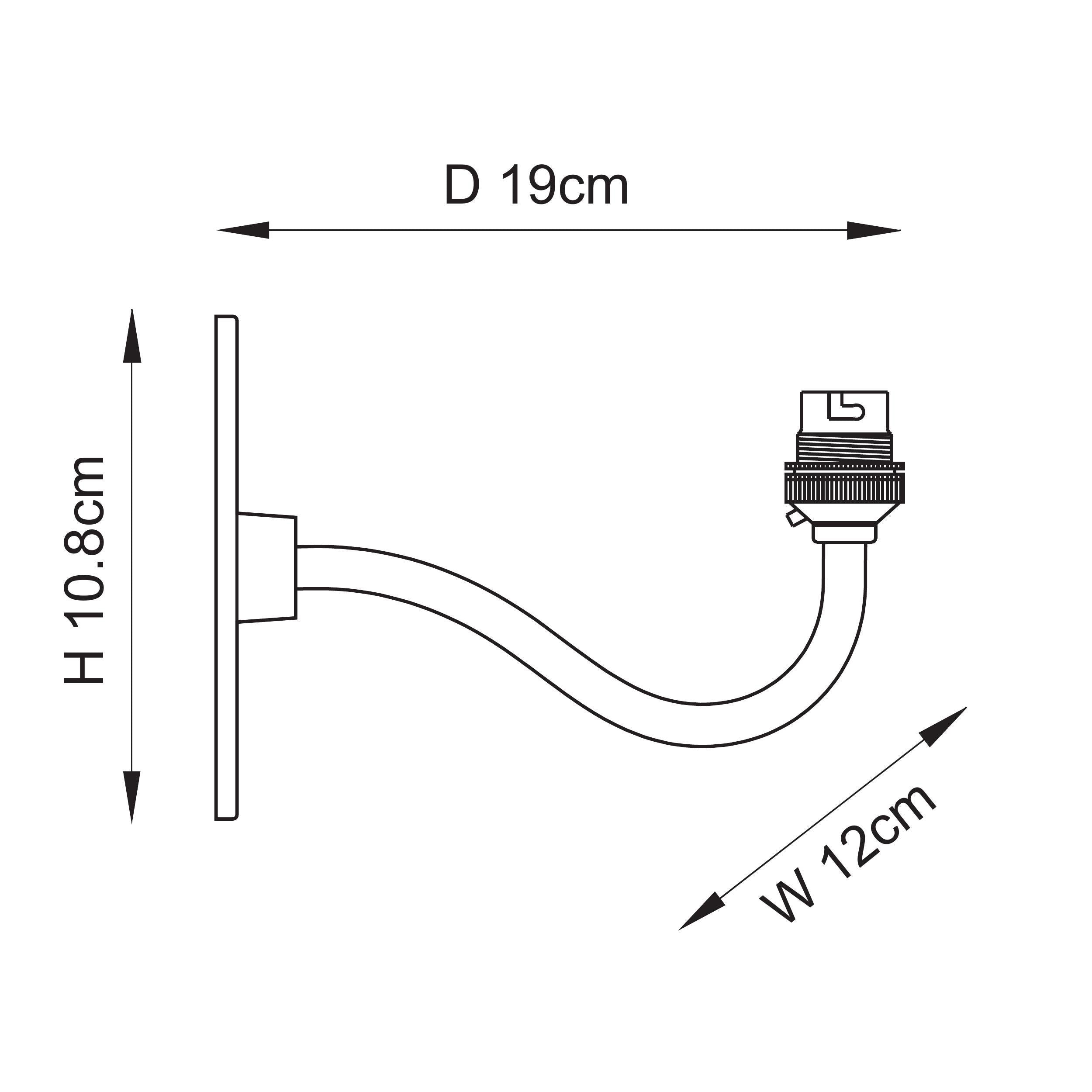 Ripple Curve Brass Wall Fitting