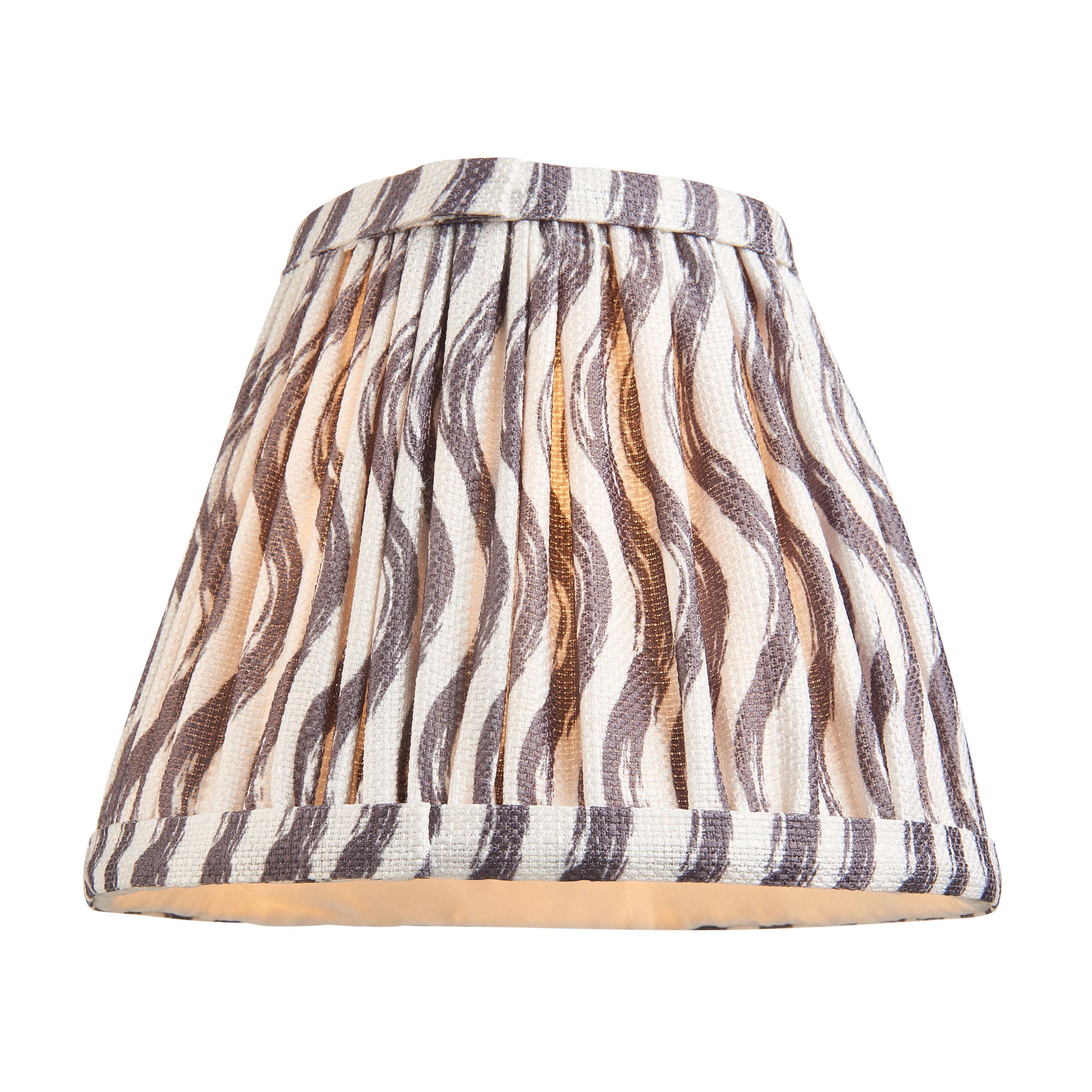 Anvil Swan Antique Brass Wall Light & Ripple 16cm Grey Shade