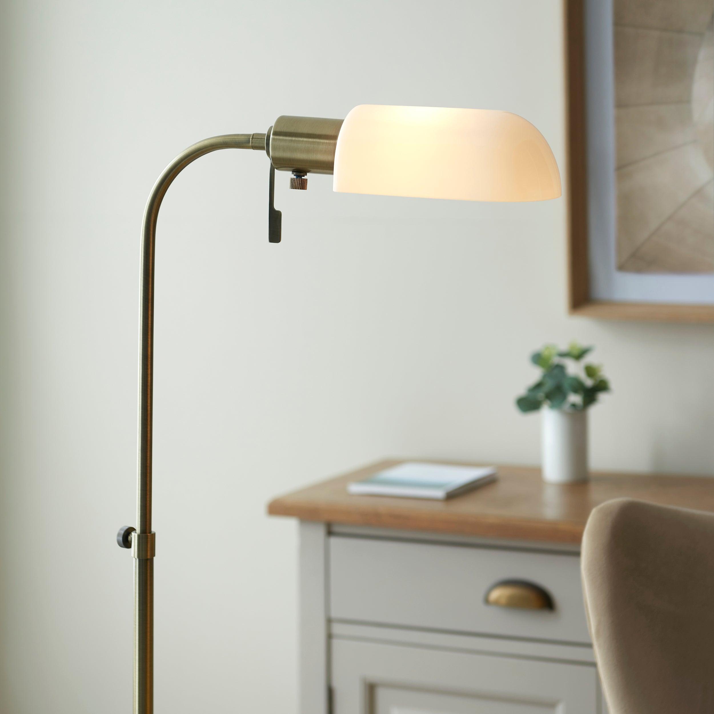 Pharmacy Reader Brass Floor Lamp