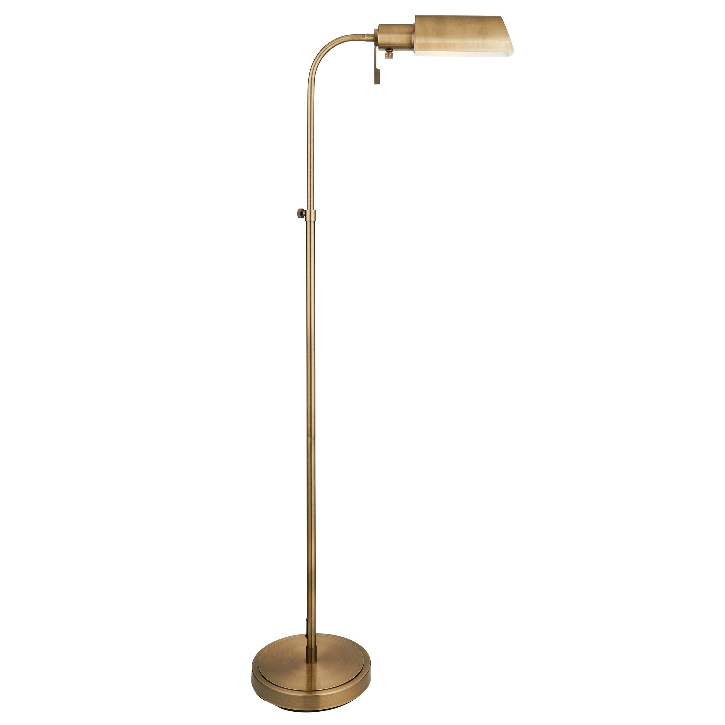Pharmacy Reader Antique Brass Floor Lamp