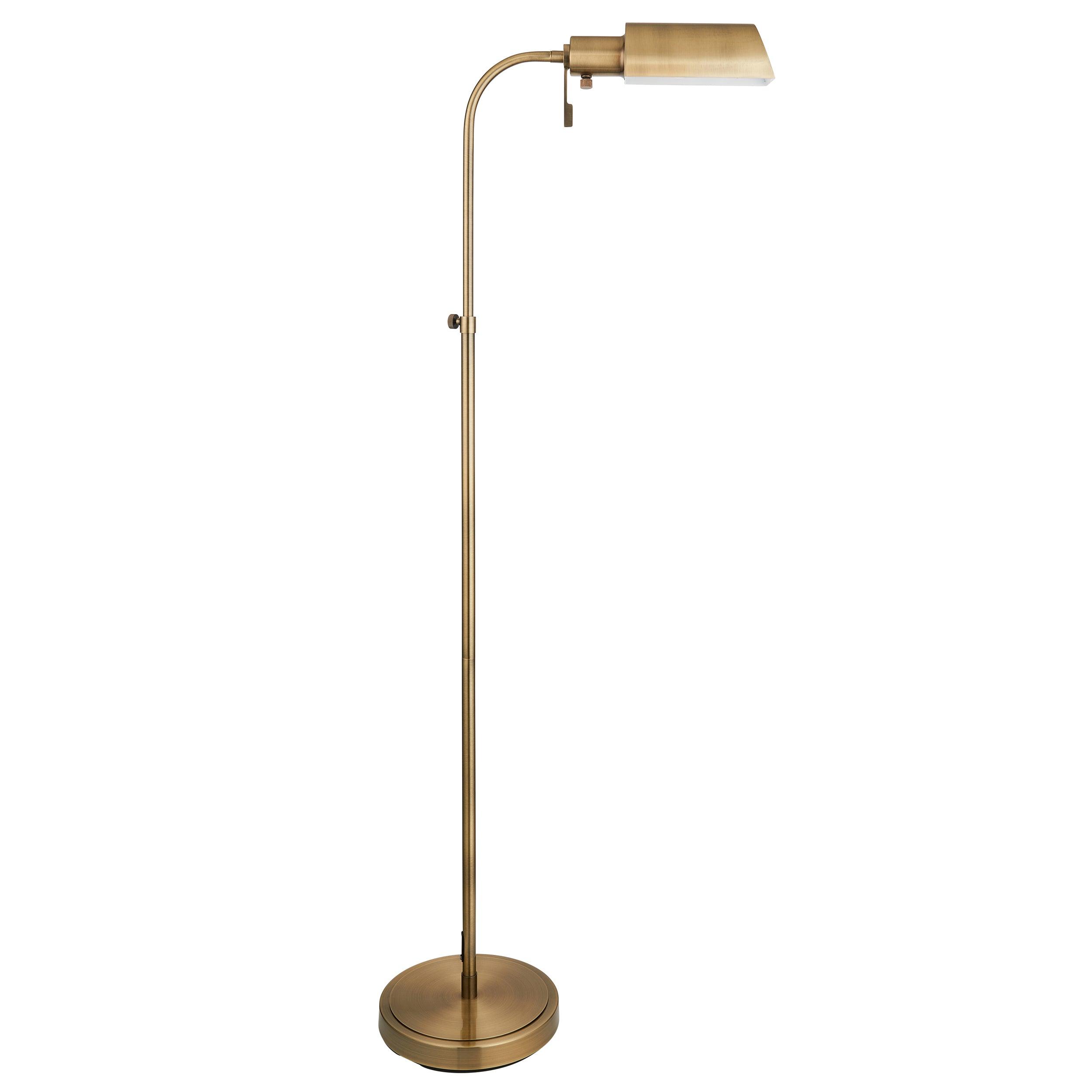 Pharmacy Reader Antique Brass Floor Lamp