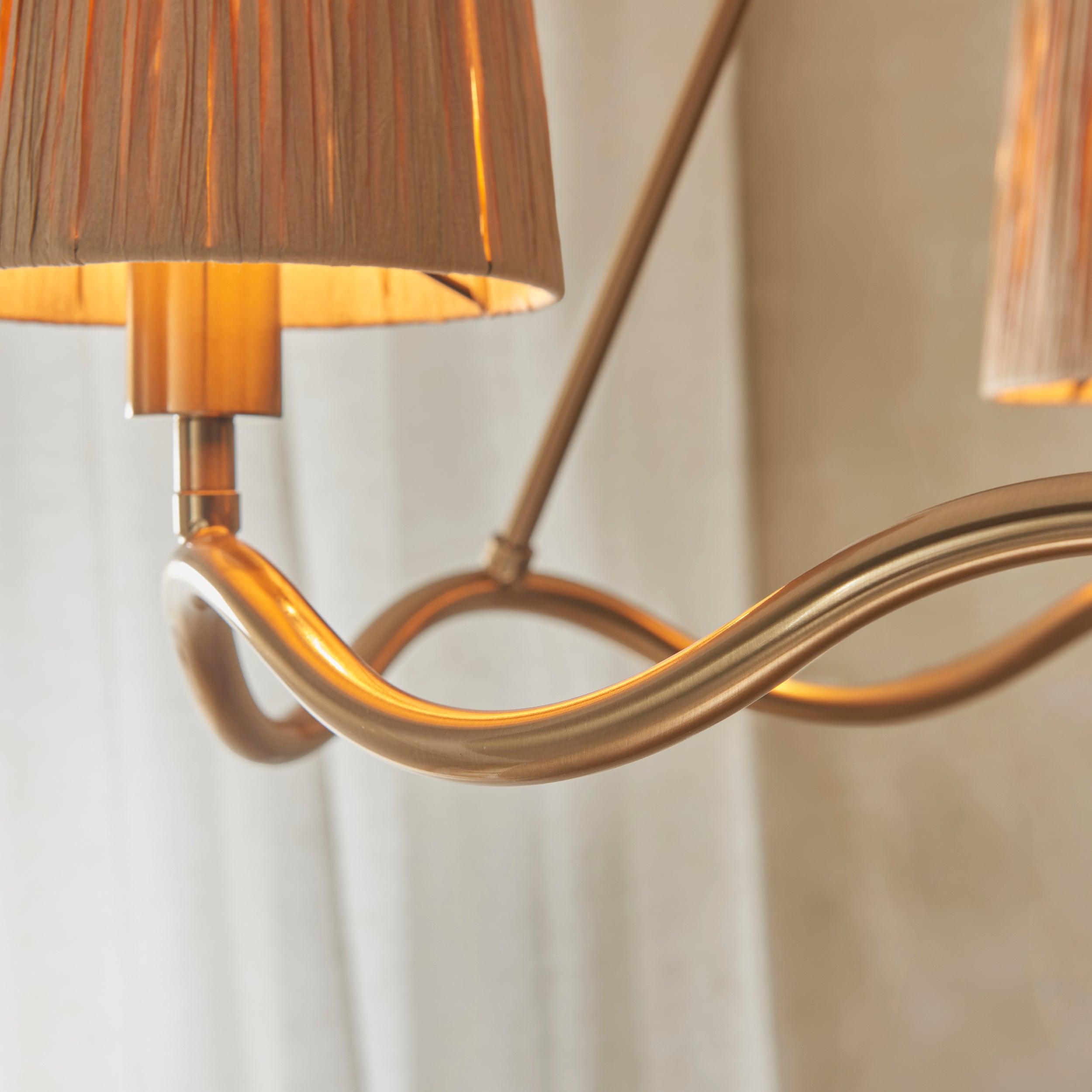 Wriggle Brass 3 Light Pendant