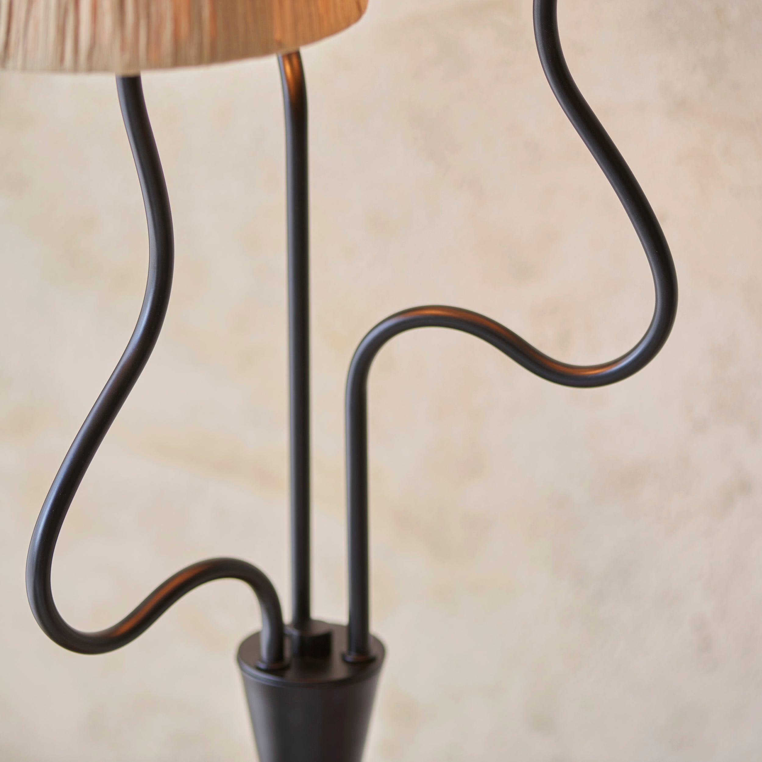 Wriggle 3 Light Black Floor Lamp