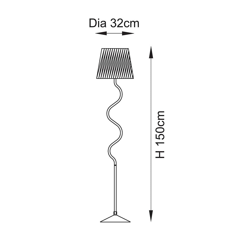 Wriggle Brass Floor Lamp