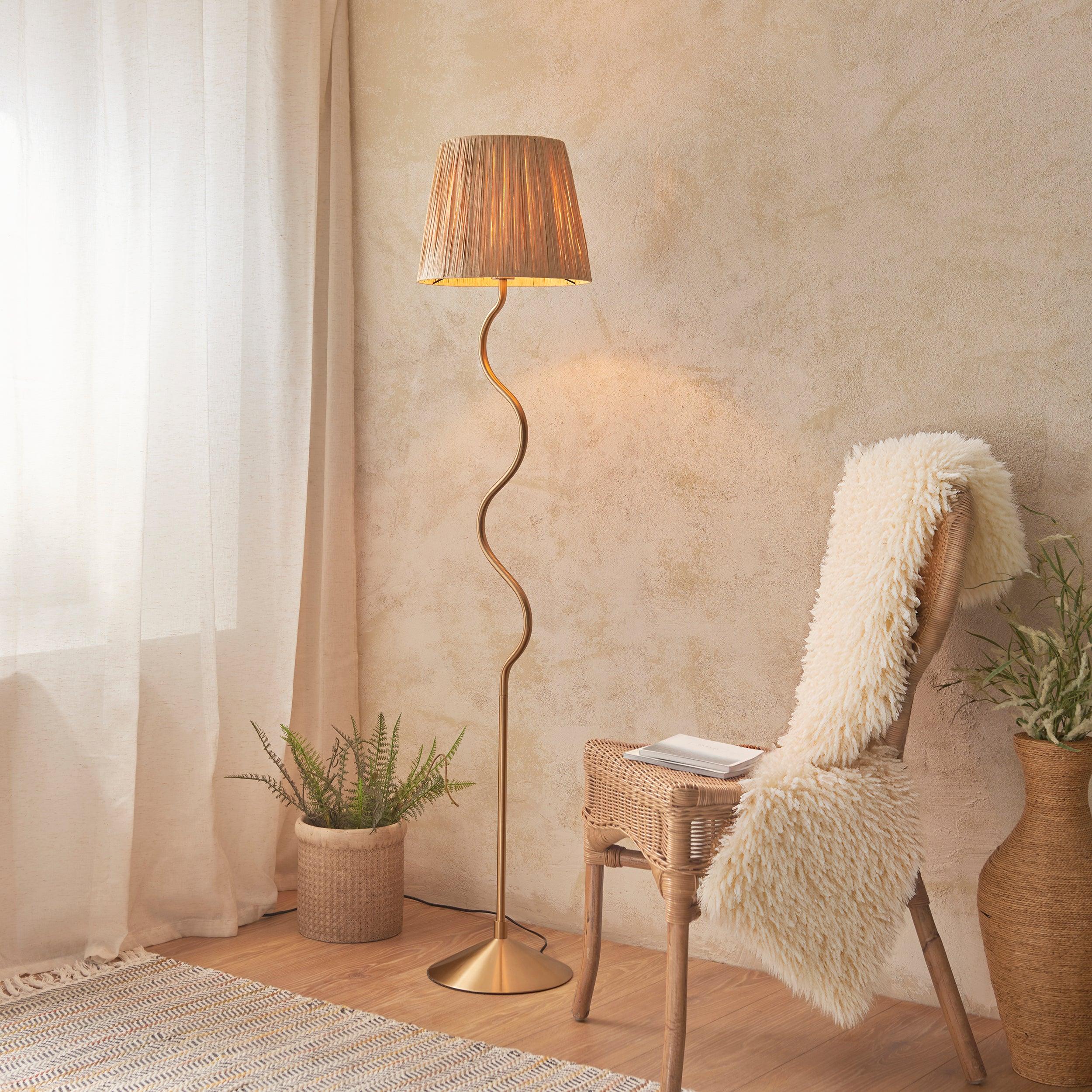 Wriggle Brass Floor Lamp