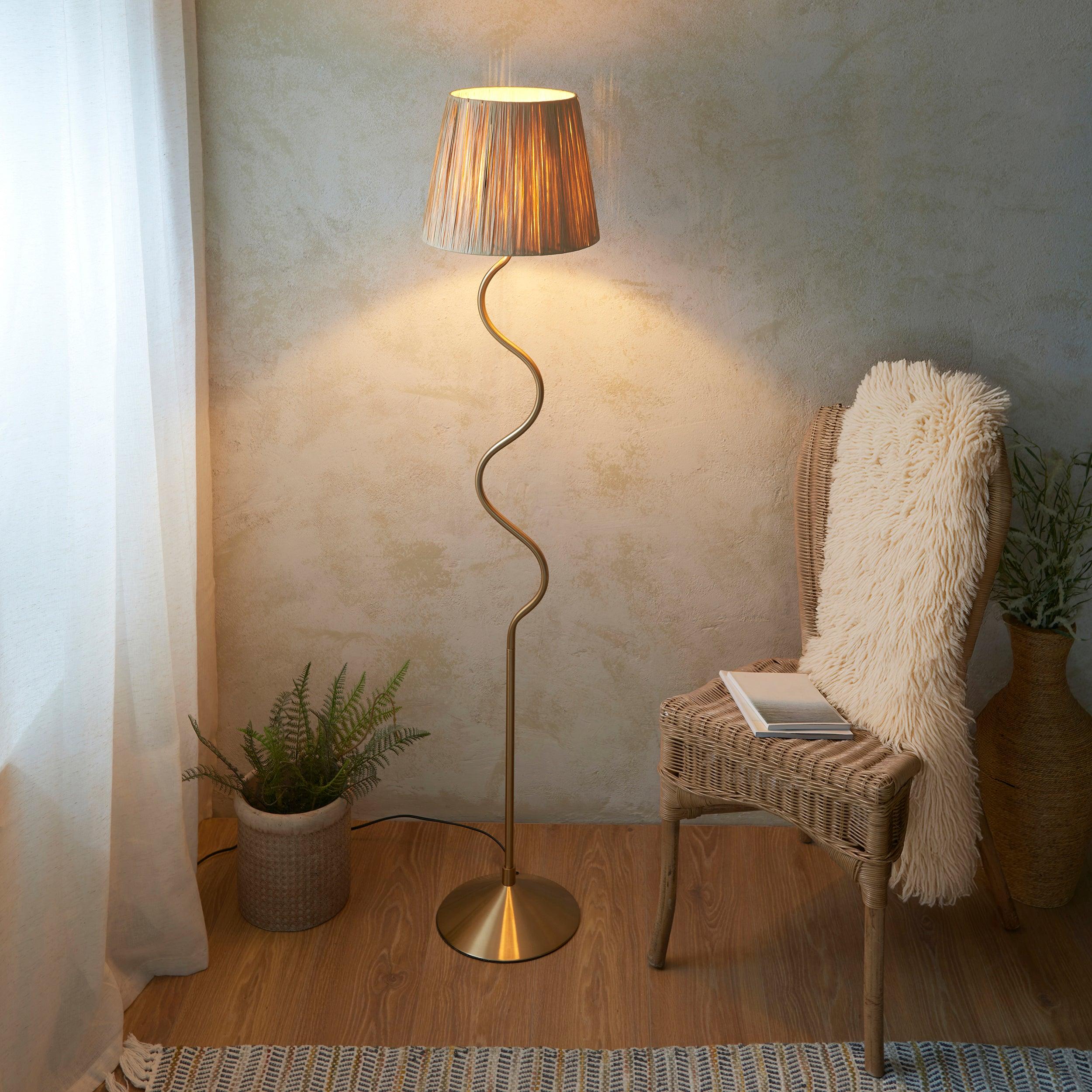 Wriggle Brass Floor Lamp