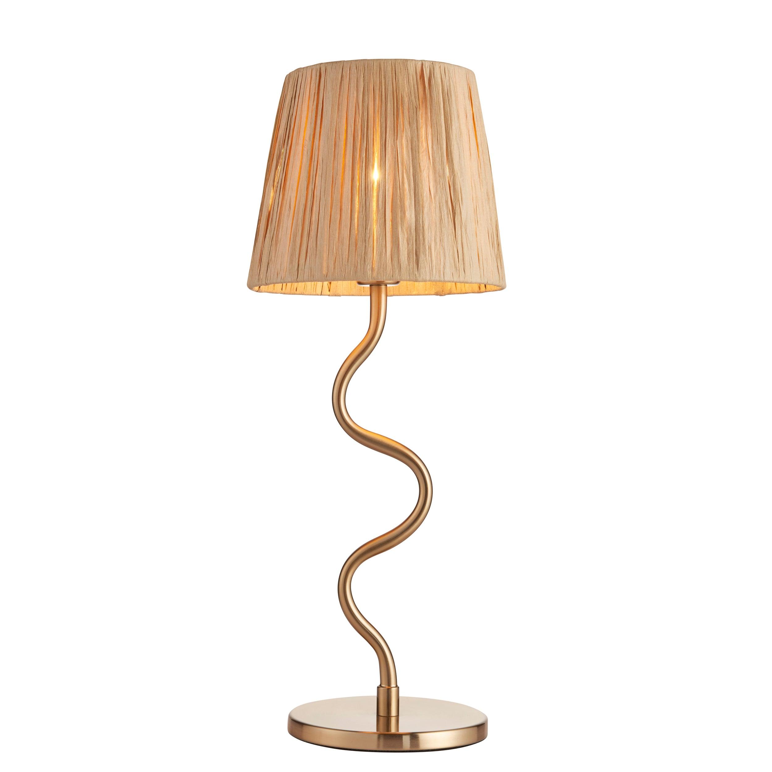 Wriggle Modern Brass Table Lamp