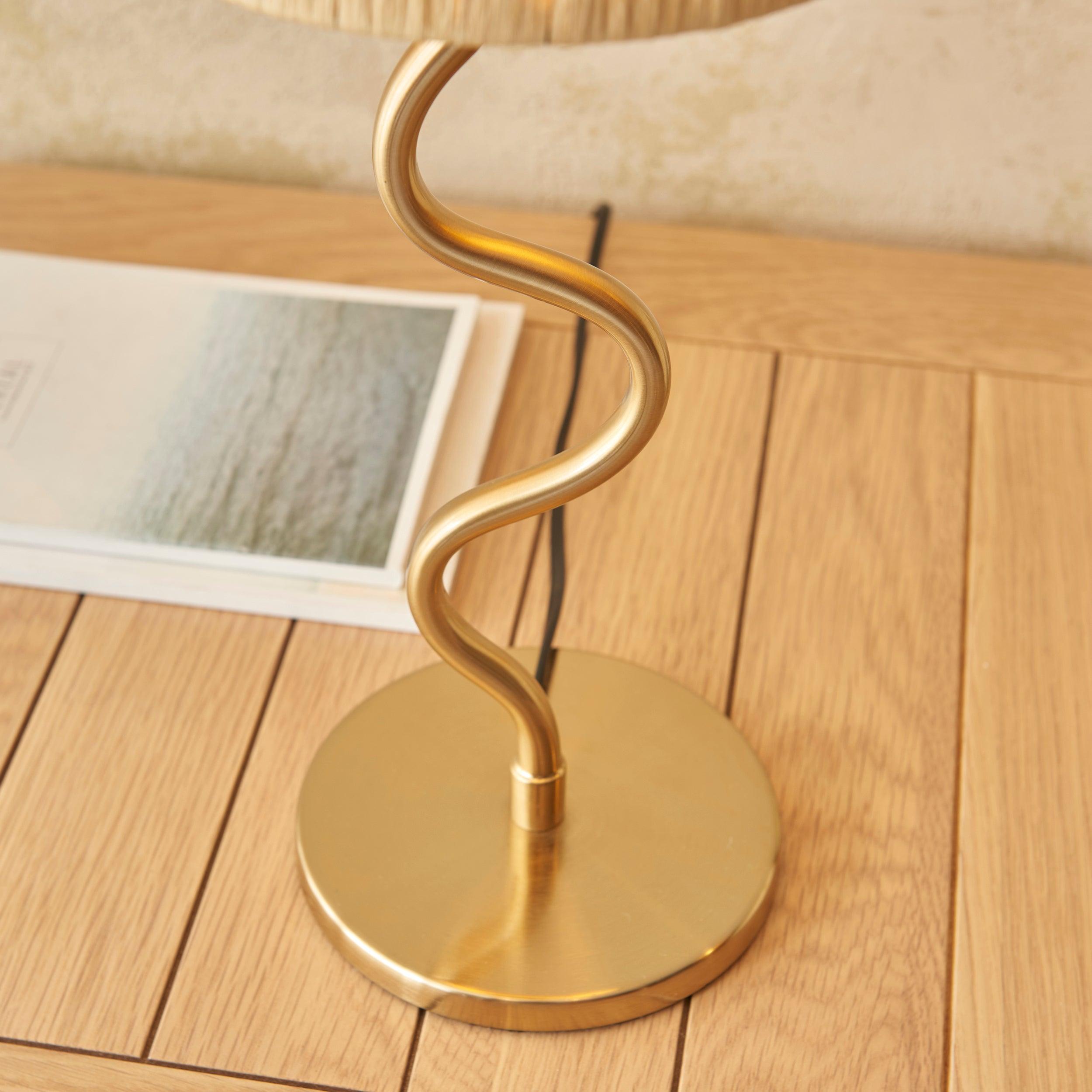 Wriggle Modern Brass Table Lamp