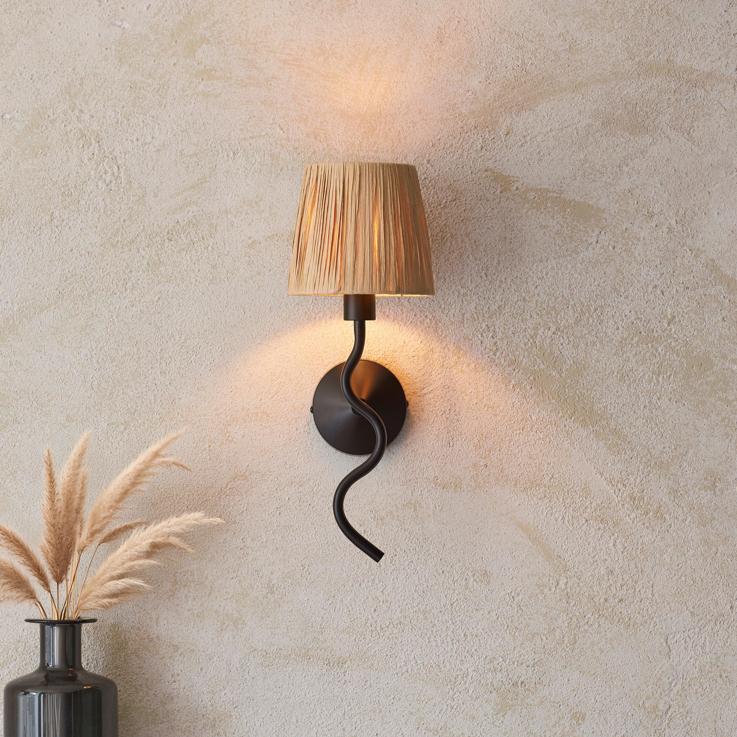 Wriggle Black Modern Wall Light