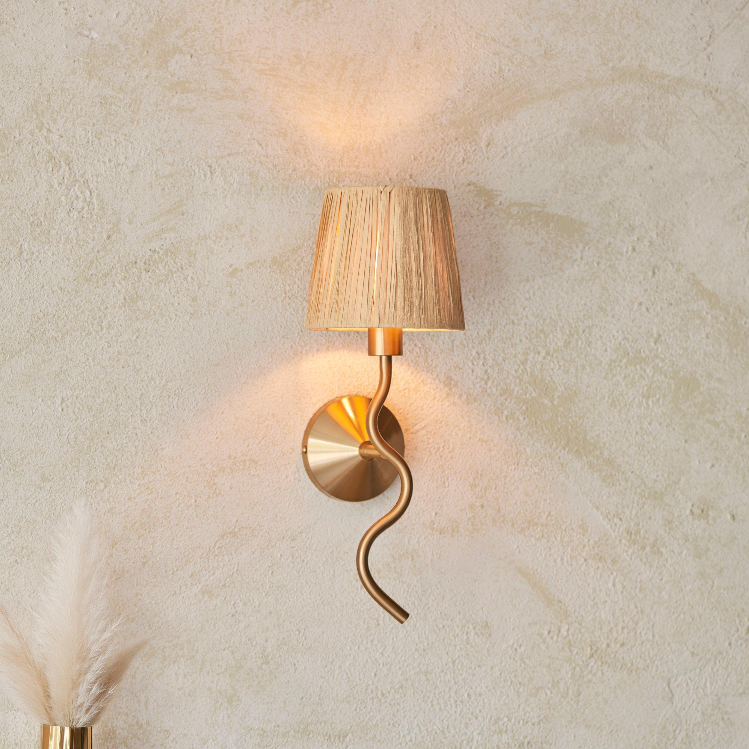 Wriggle Brass Modern Wall Light
