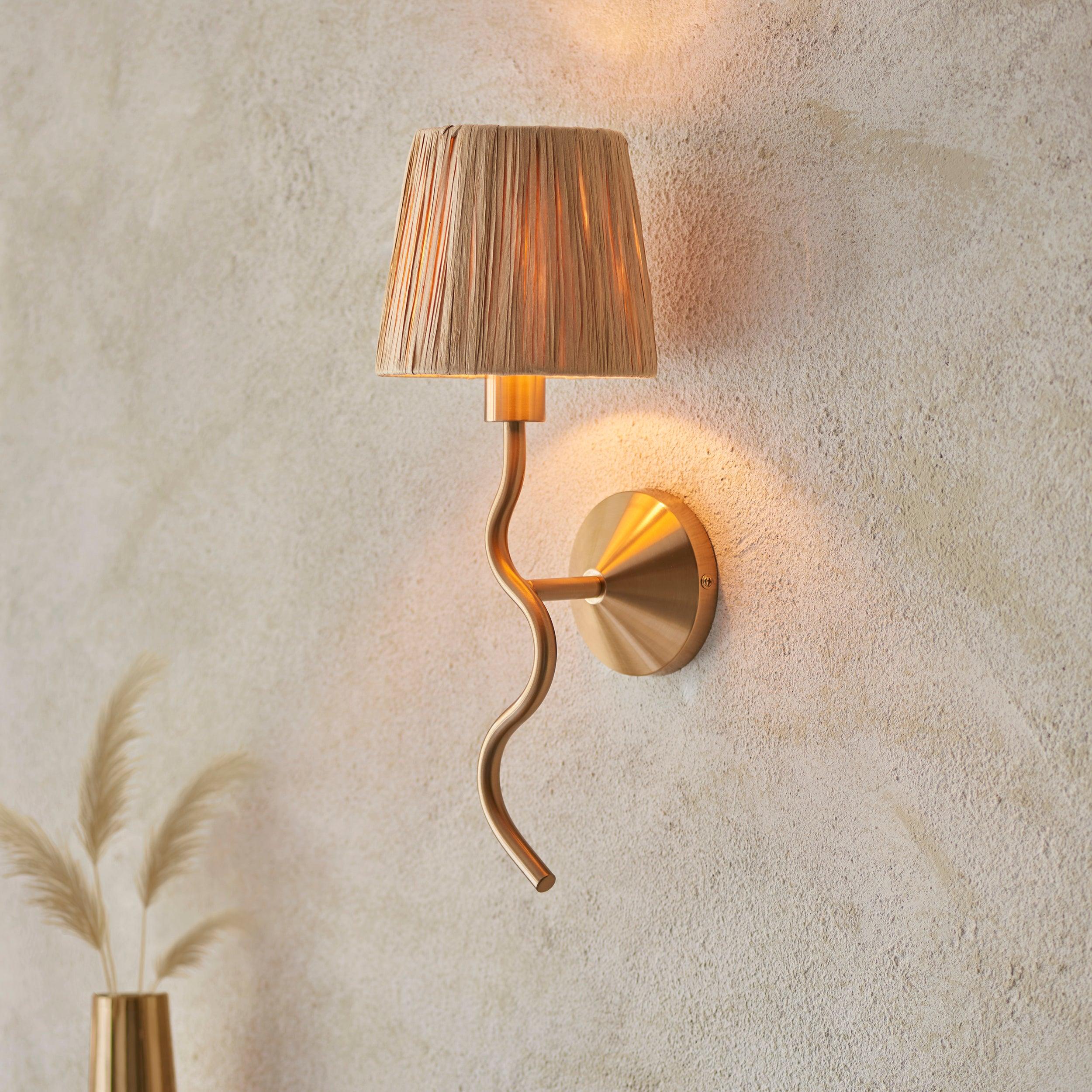 Wriggle Brass Modern Wall Light