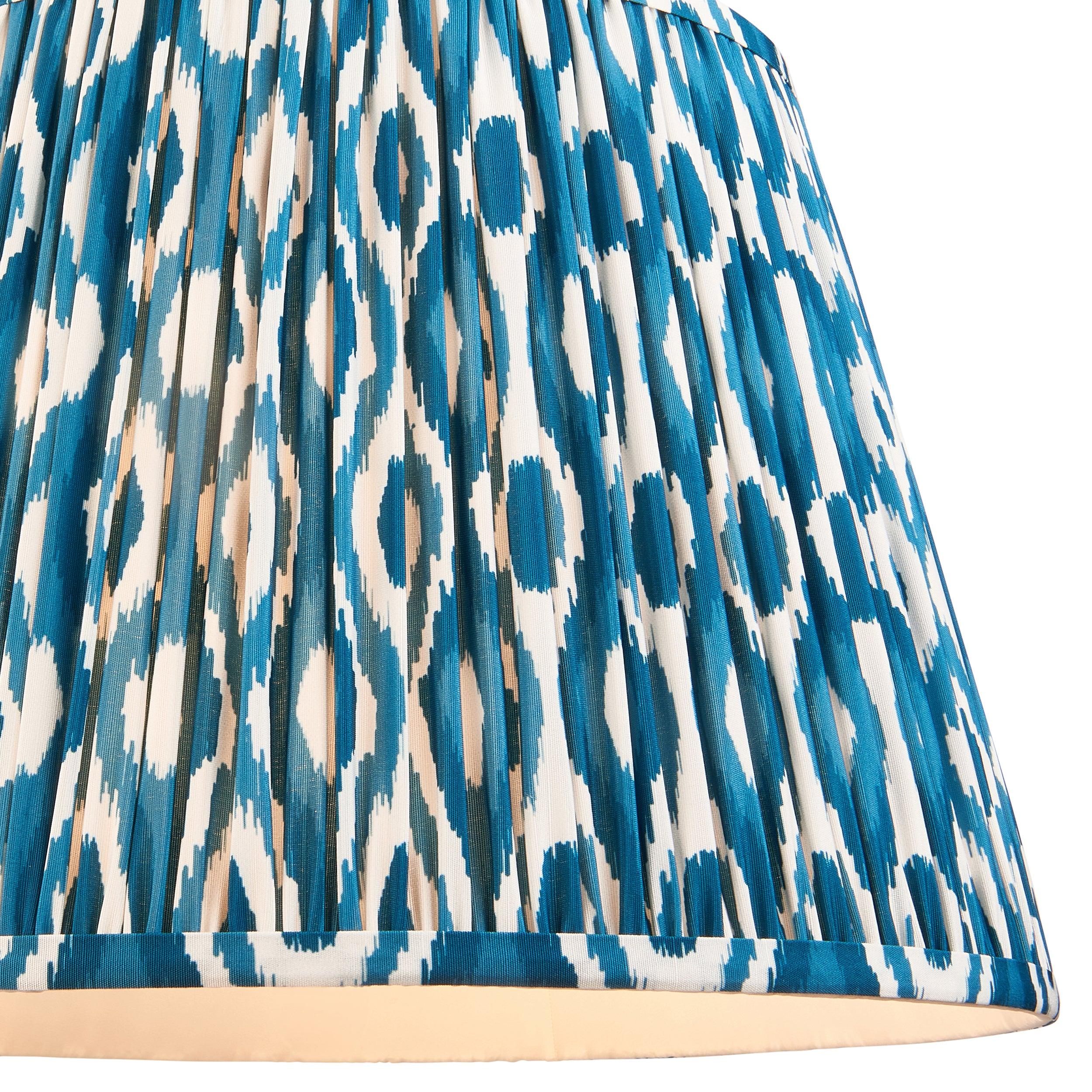 Eltham Blue Braided Ceiling Pendant Light With Blue 40cm Ikat Shade