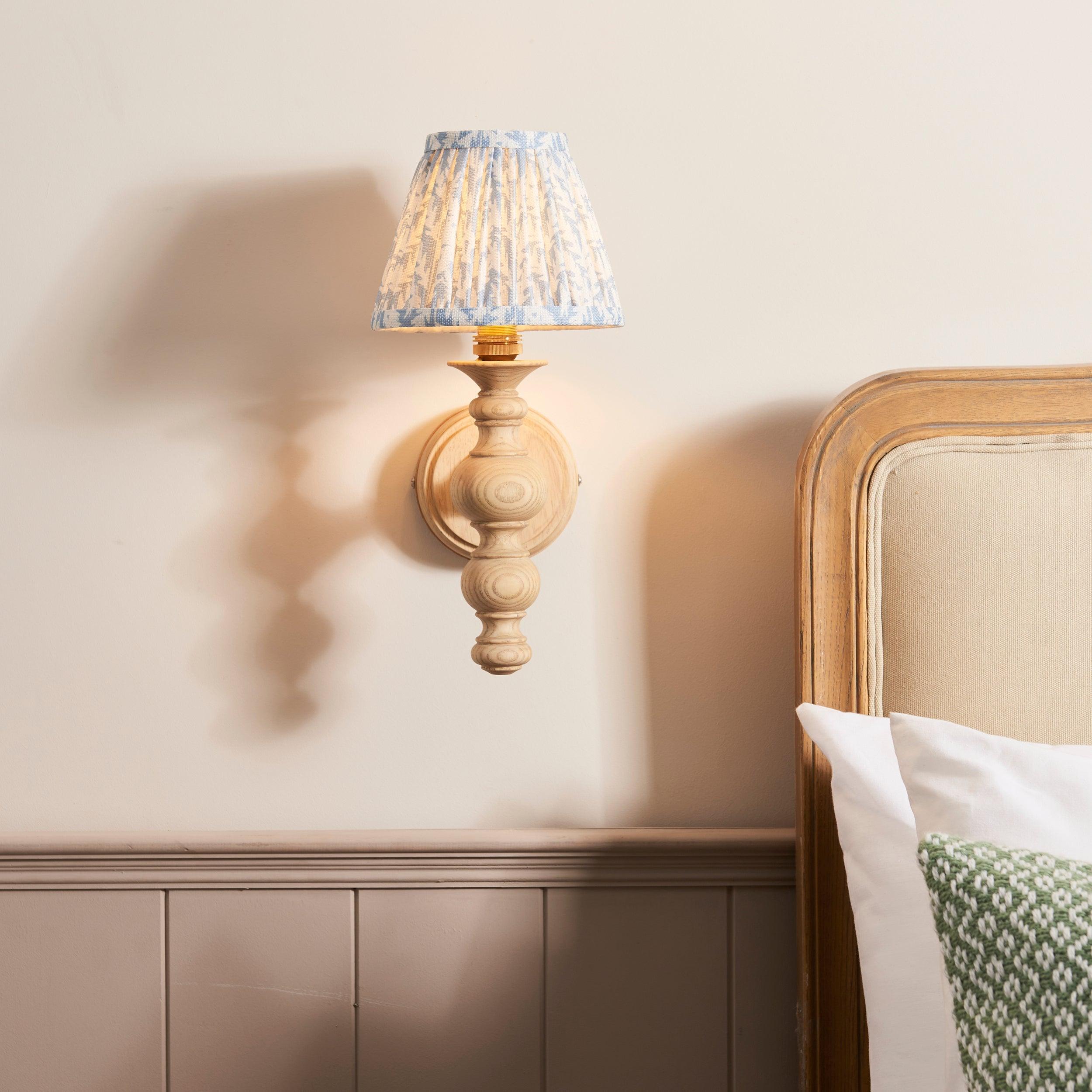 Bibury Wooden Wall Light & 16cm Shade