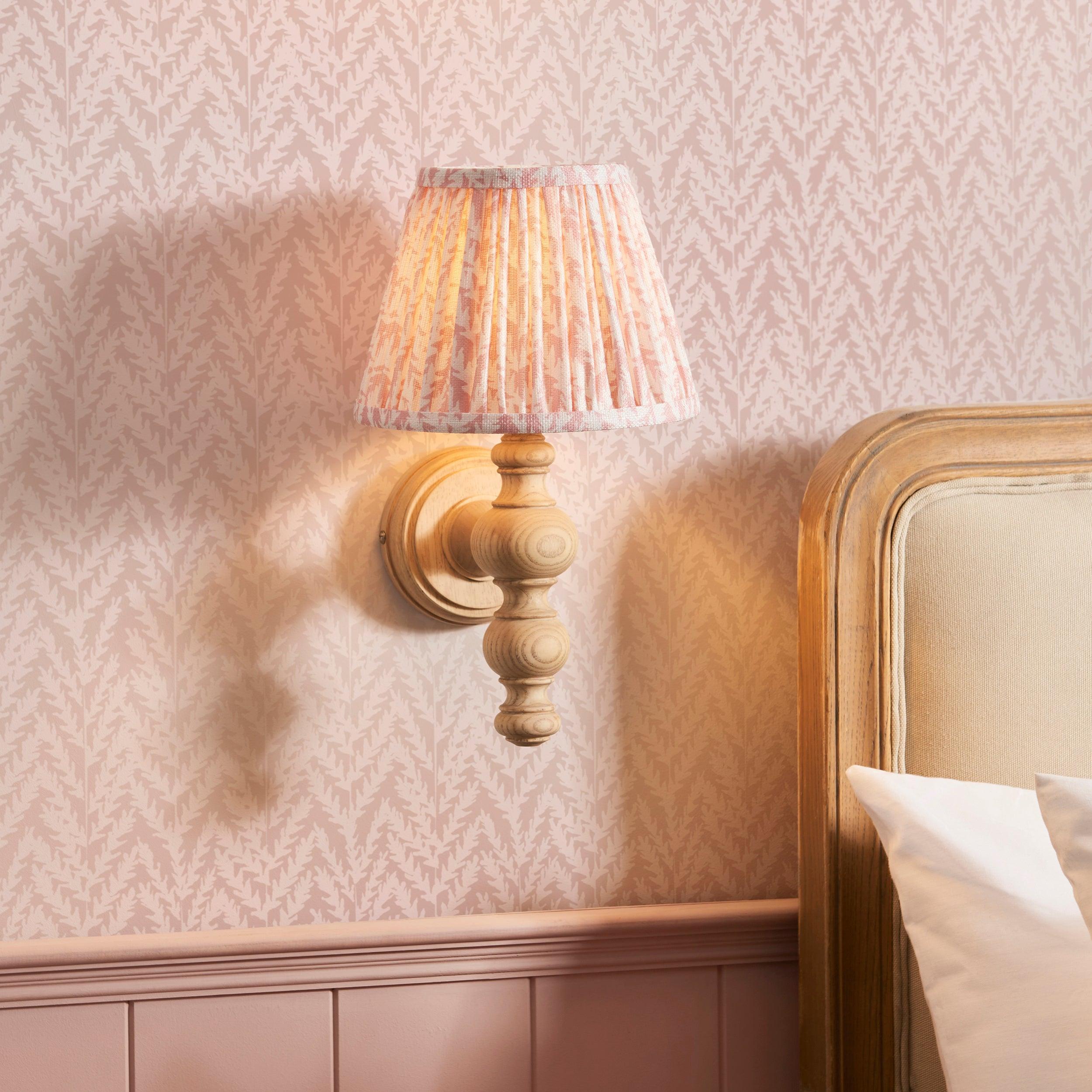 Bibury Wooden Wall Light & 20cm Shade