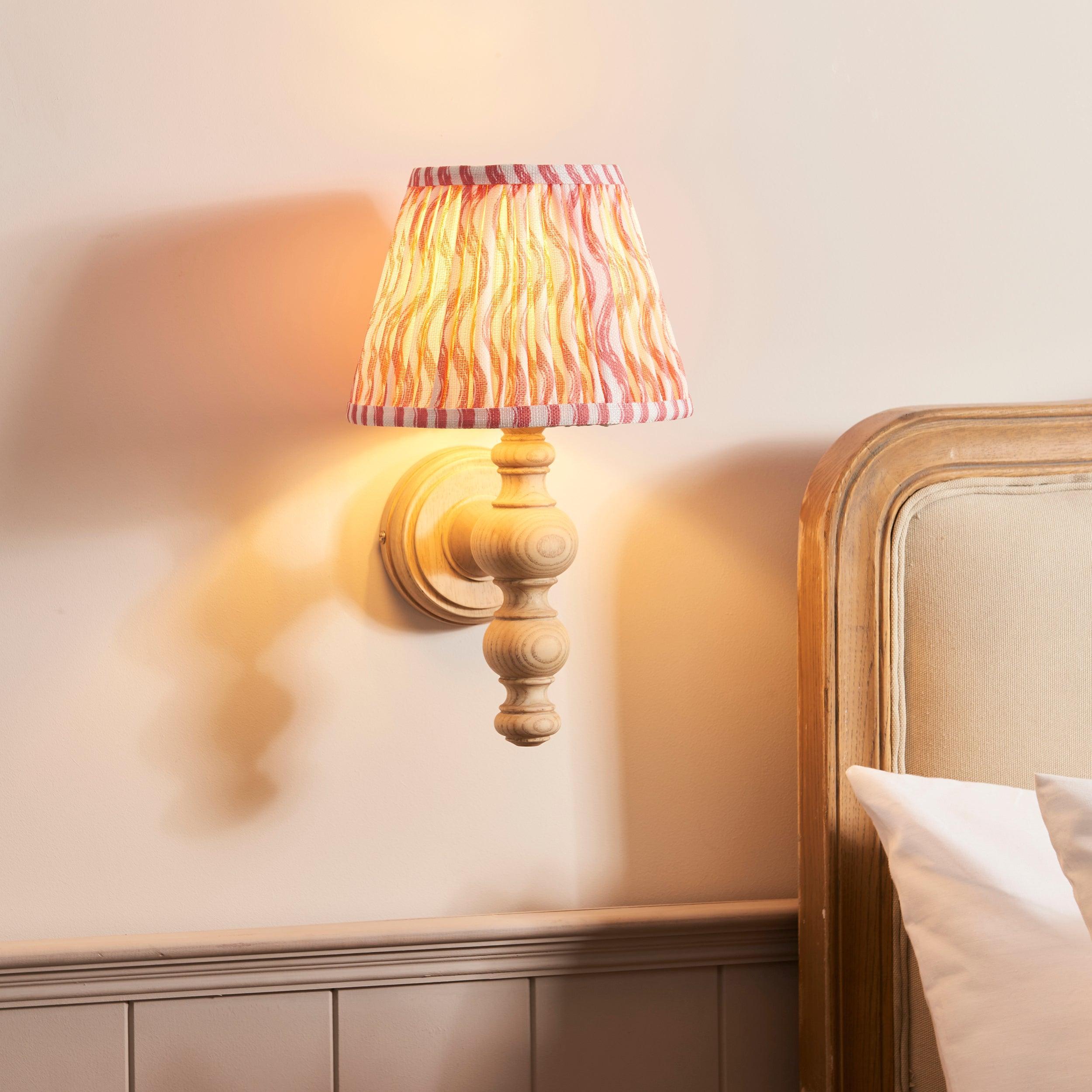 Bibury Wooden Wall Light & 20cm Shade