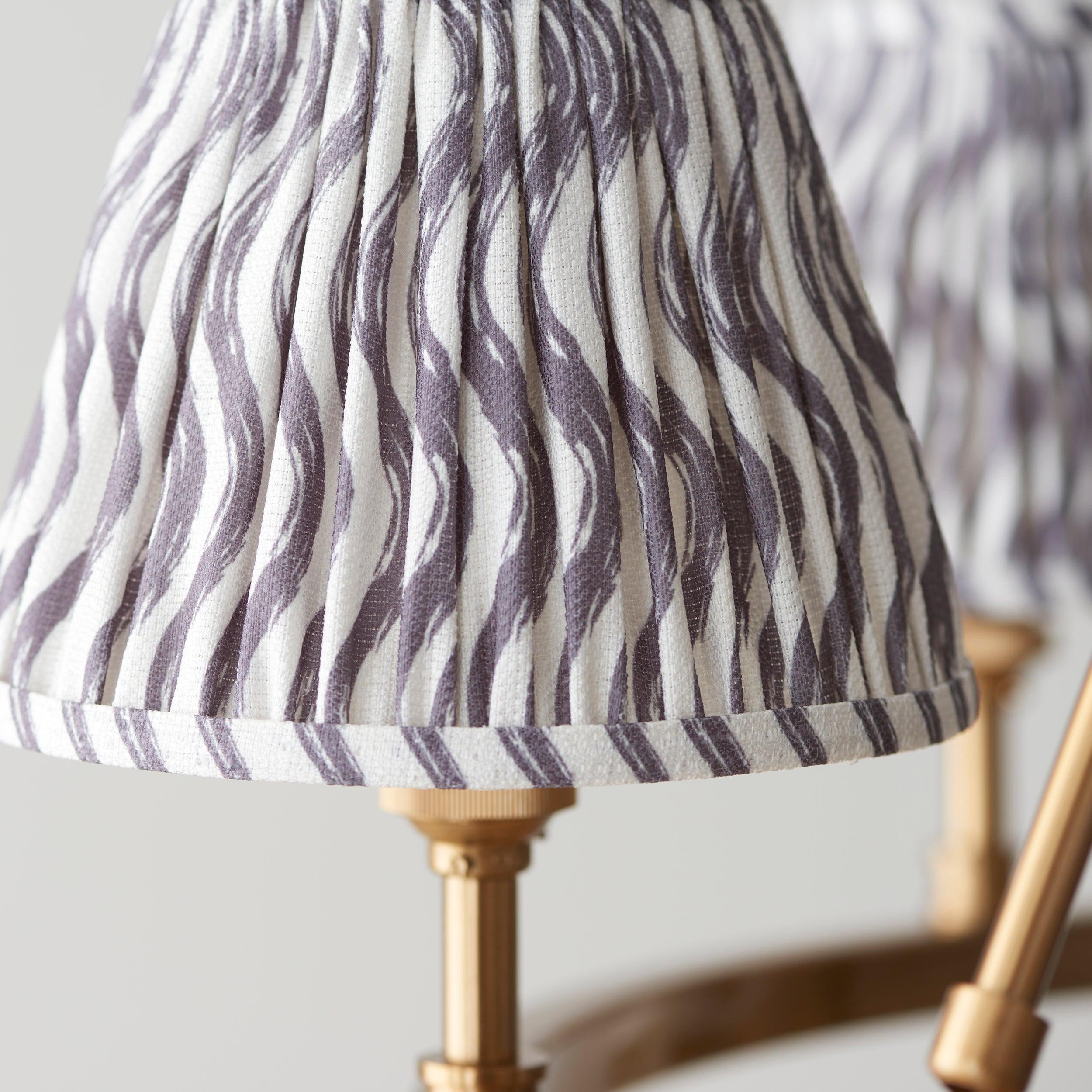 Chester Large Brass Ceiling Pendant Light With Pearl Grey Ripple 16cm Shades