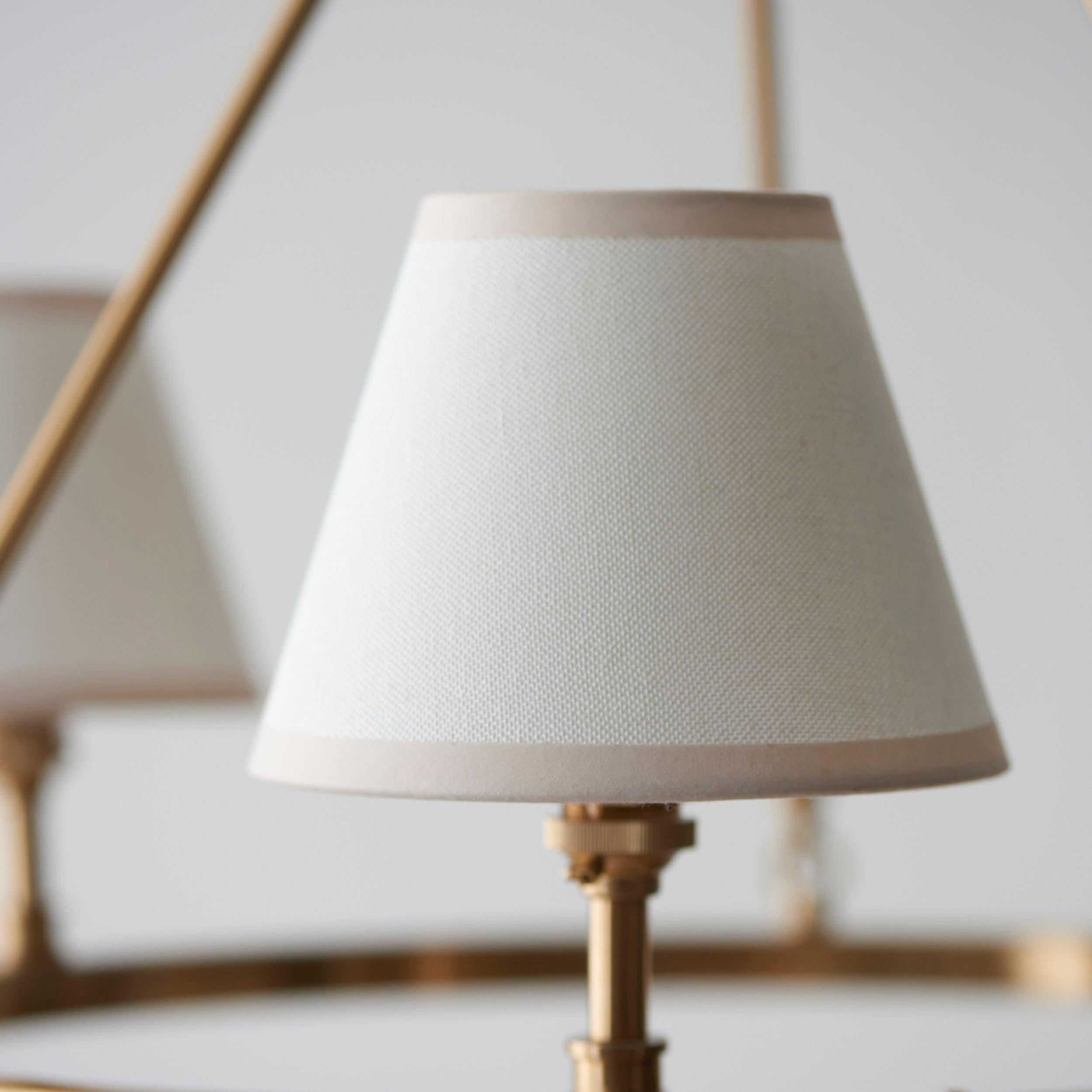 Chester Brass Ceiling Pendant Light With White Ivy 16cm Shades