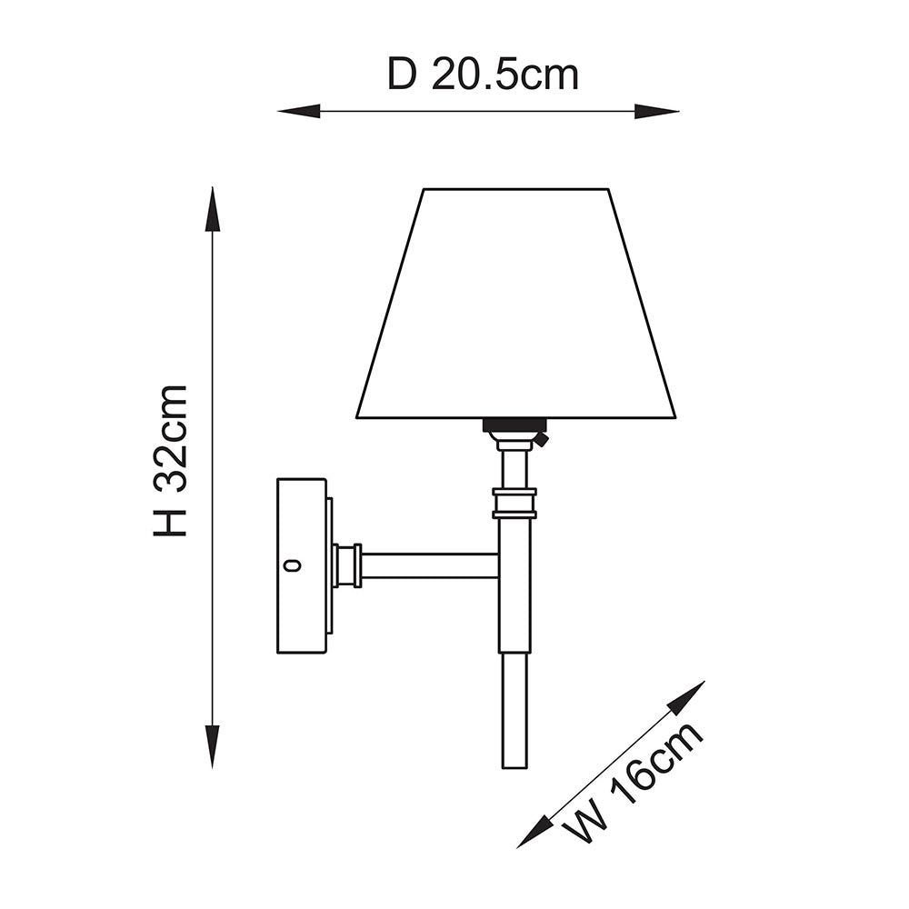 Chester Brass Wall Light With Peachy Keen Leaf 16cm Shade