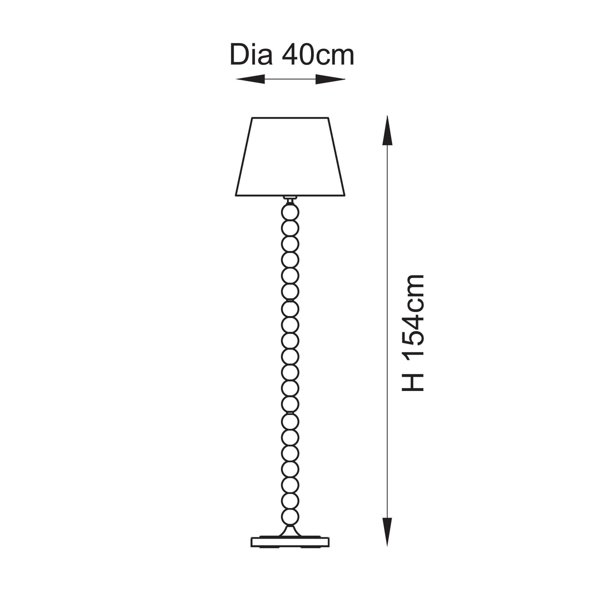 Higgledy Blue Floor Lamp & Ripple 40cm Coral Pink Shade-OB-180926